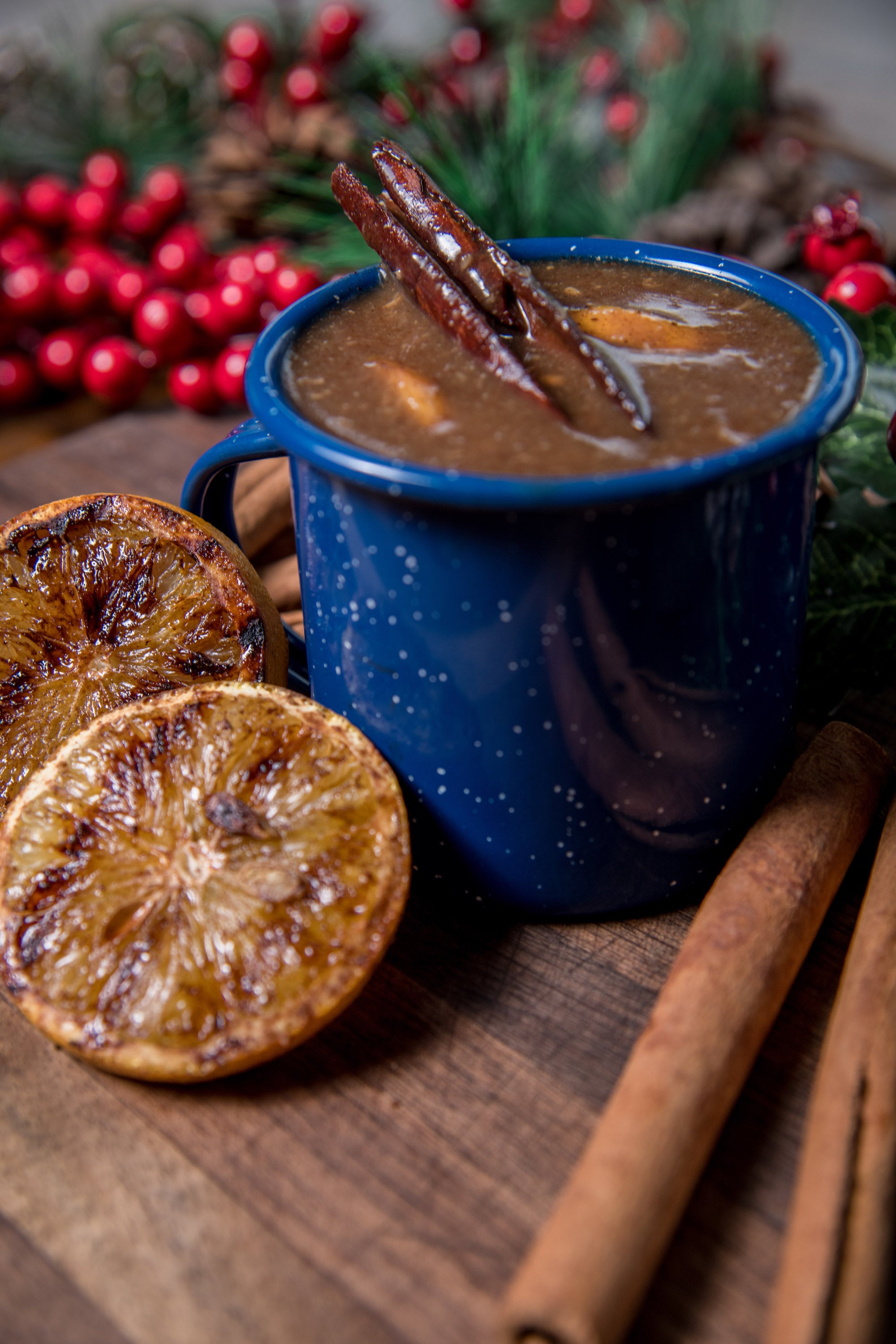Champurrado de canela con naranja
