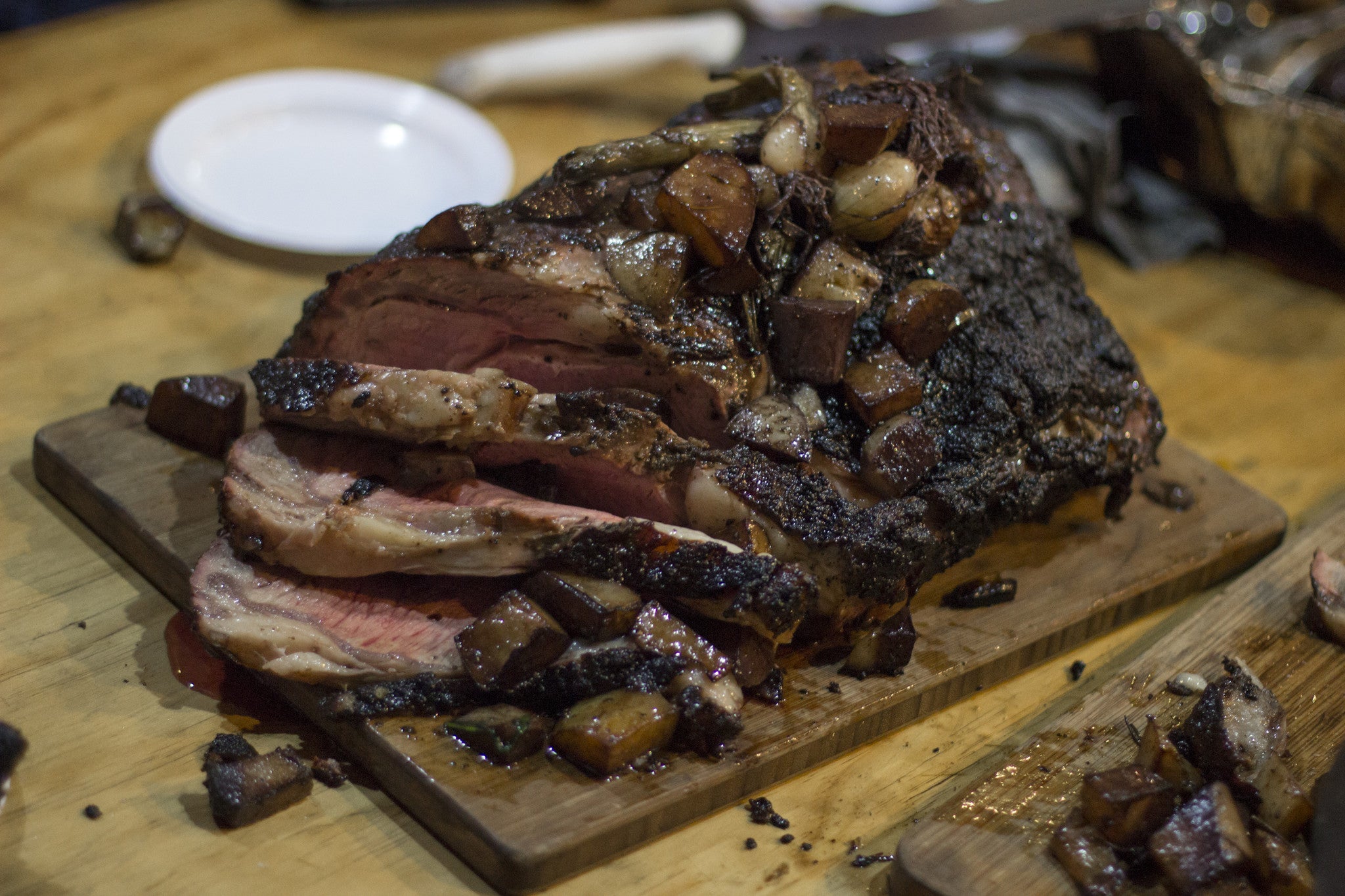 PRIME RIB ROSTIZADO CON MARINADO DE AJO Y ORÉGANO