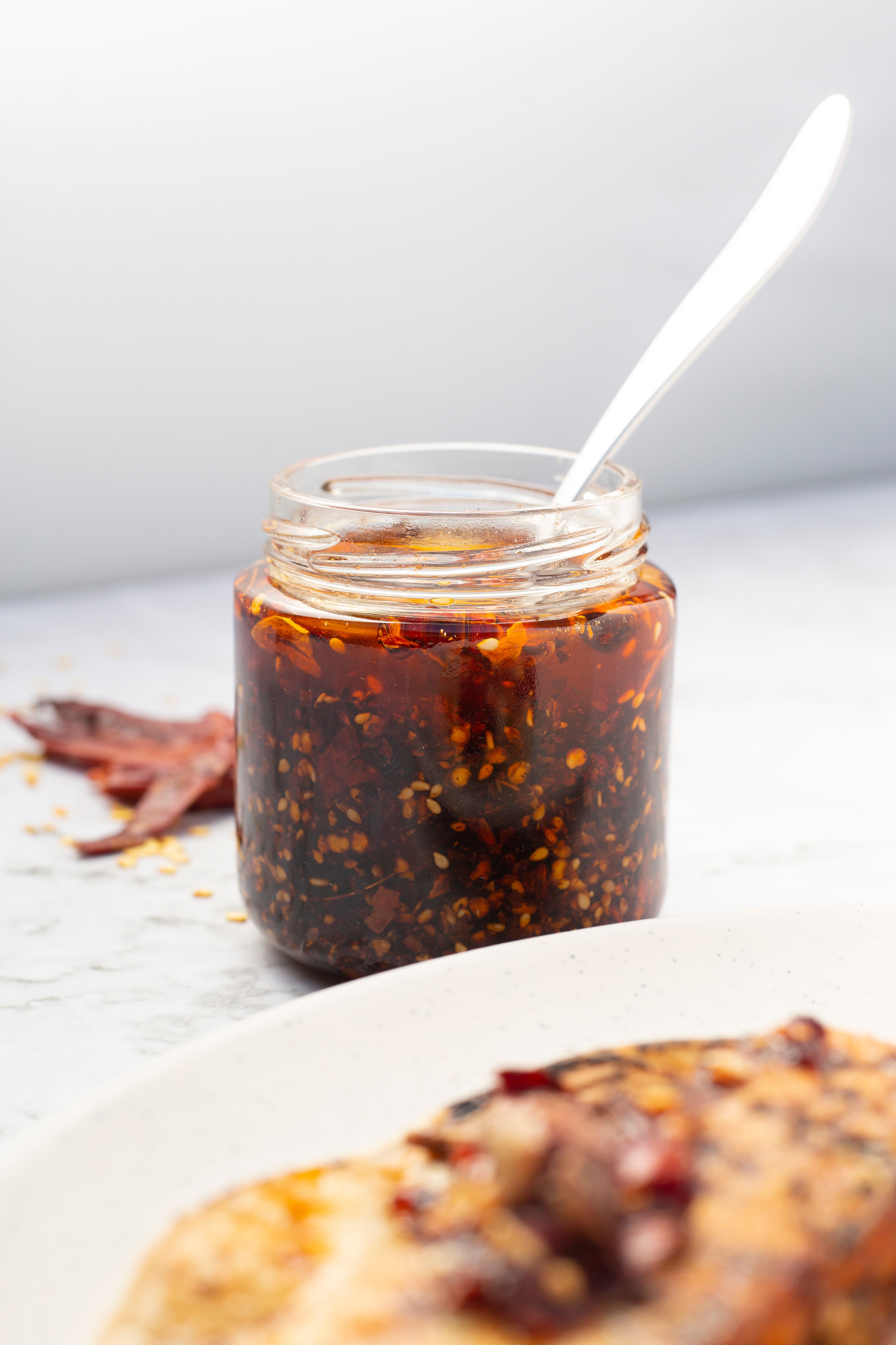 Salsa macha con chapulines