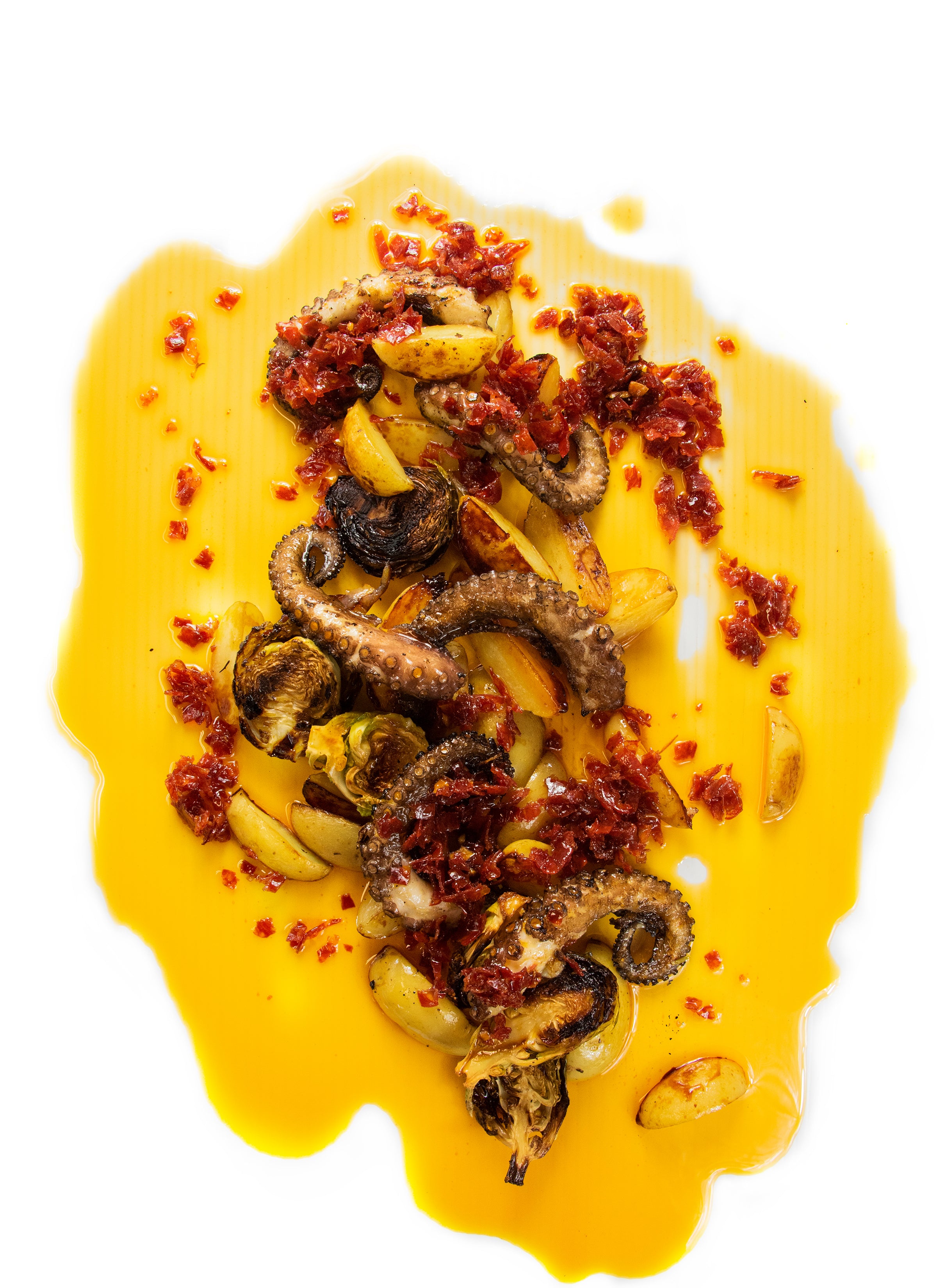 PULPO ASADO CON VINAGRETA DE CHORIZO ESPAÑOL | SMP