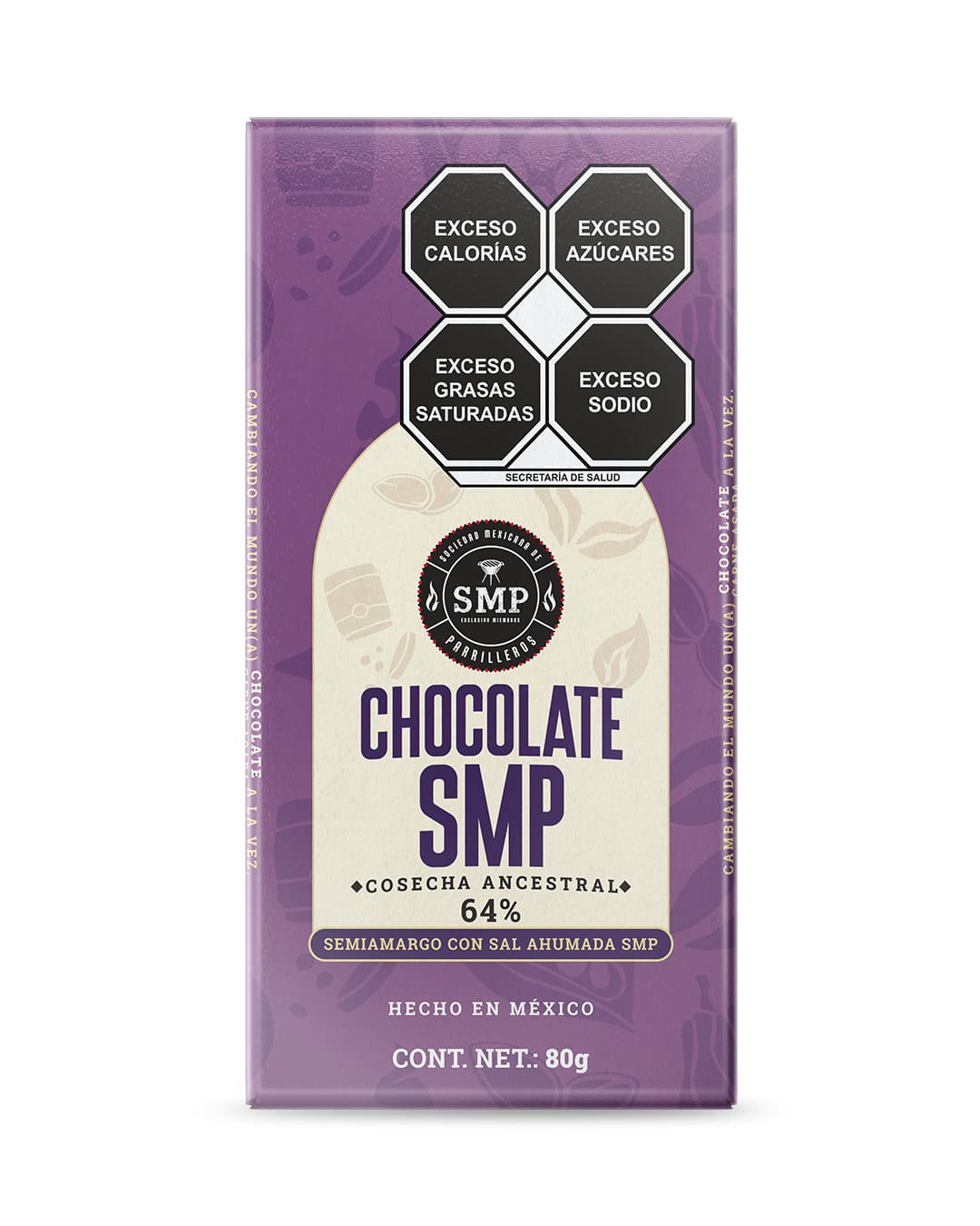 Chocolate Semiamargo con Sal Ahumada SMP 64% Cacao
