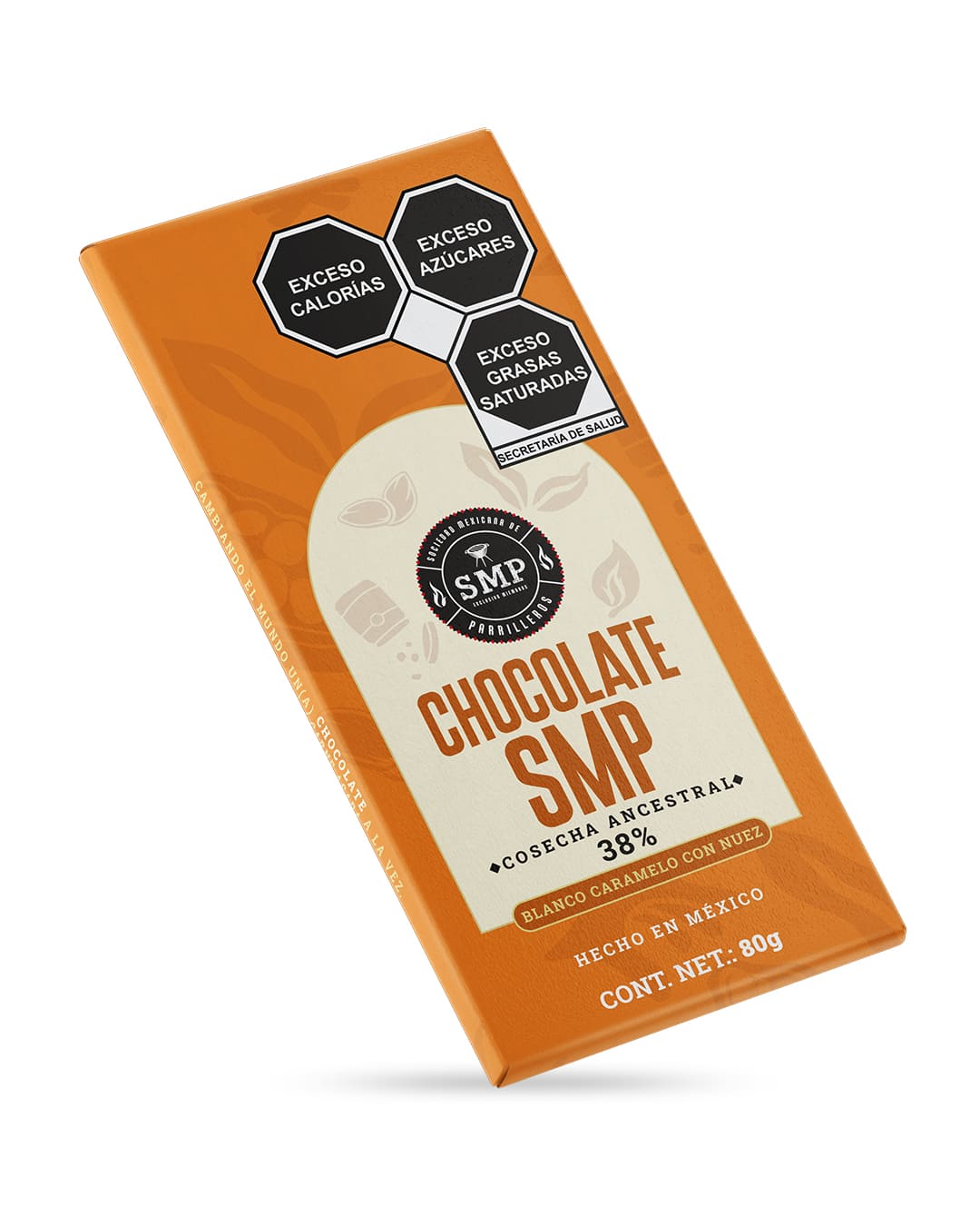 Chocolate Blanco Caramelo con Nuez 38% Cacao
