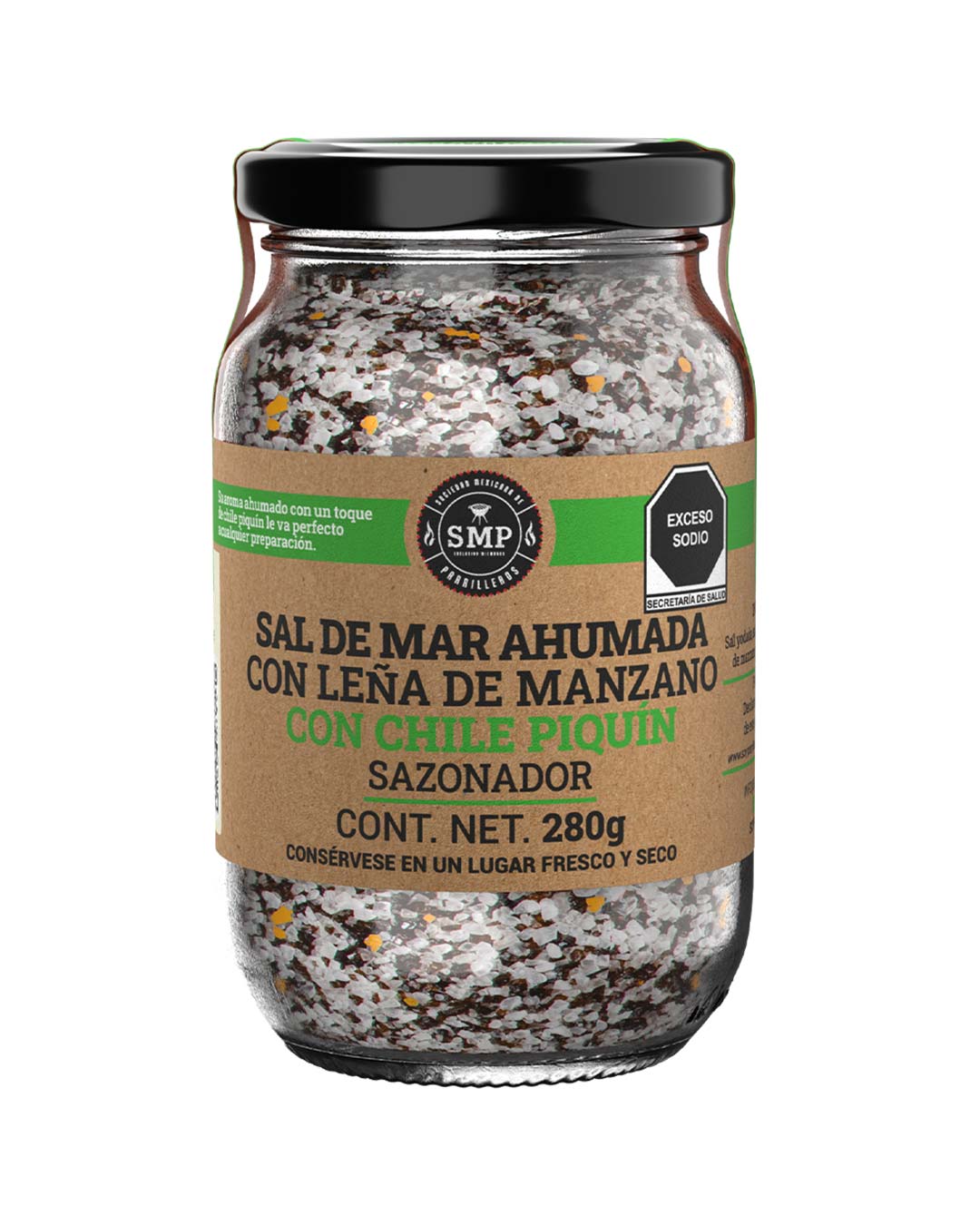 Sal Ahumada en leña de manzano Piquín SMP