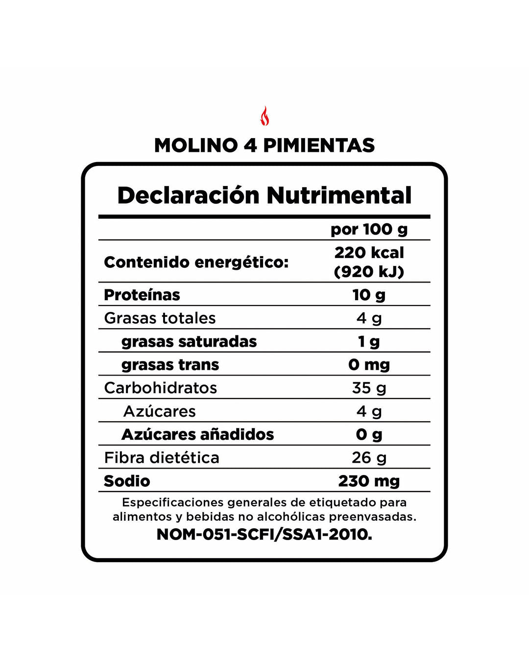 Sazonador en molino 4 pimientas