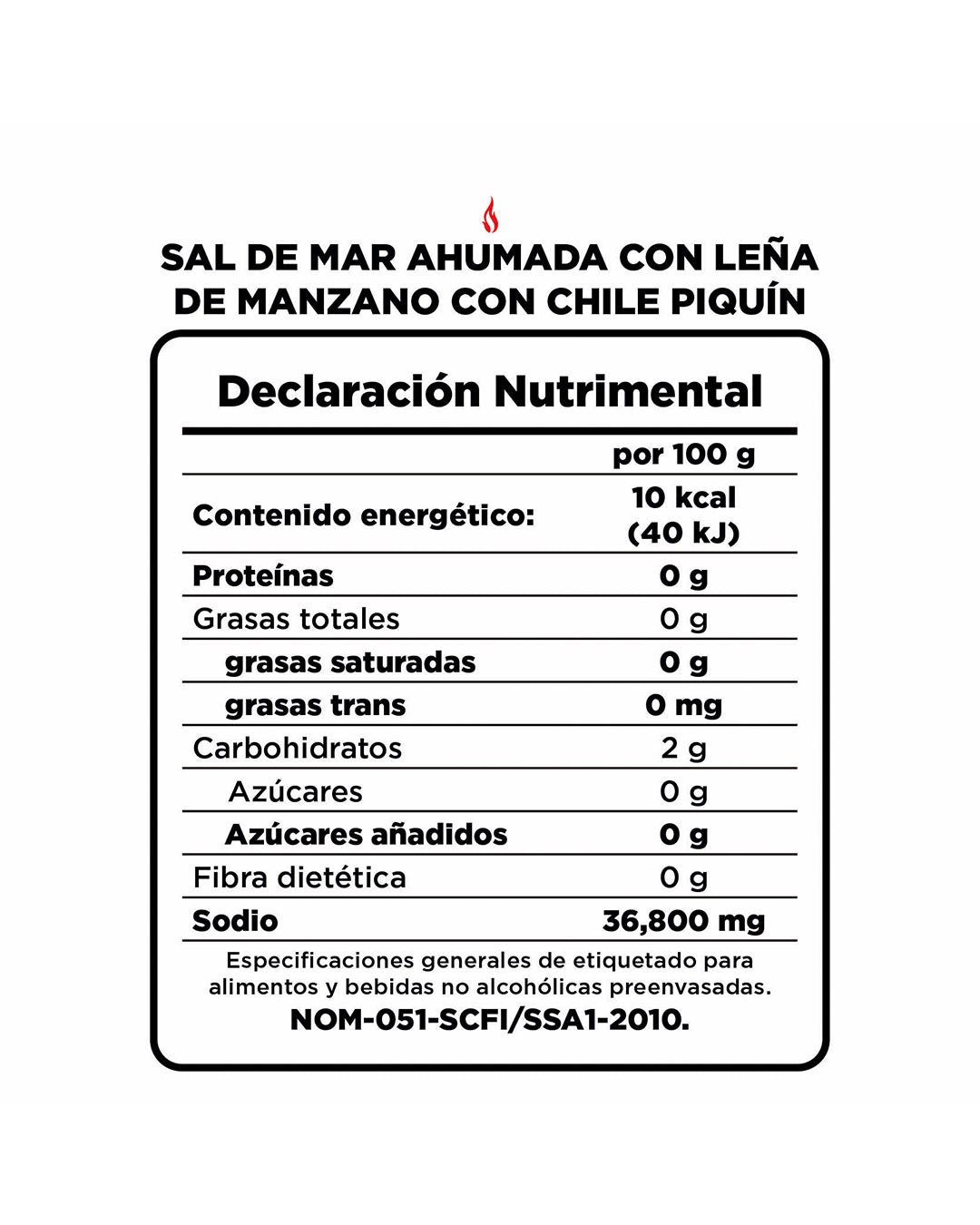 Sal Ahumada en leña de manzano Piquín SMP