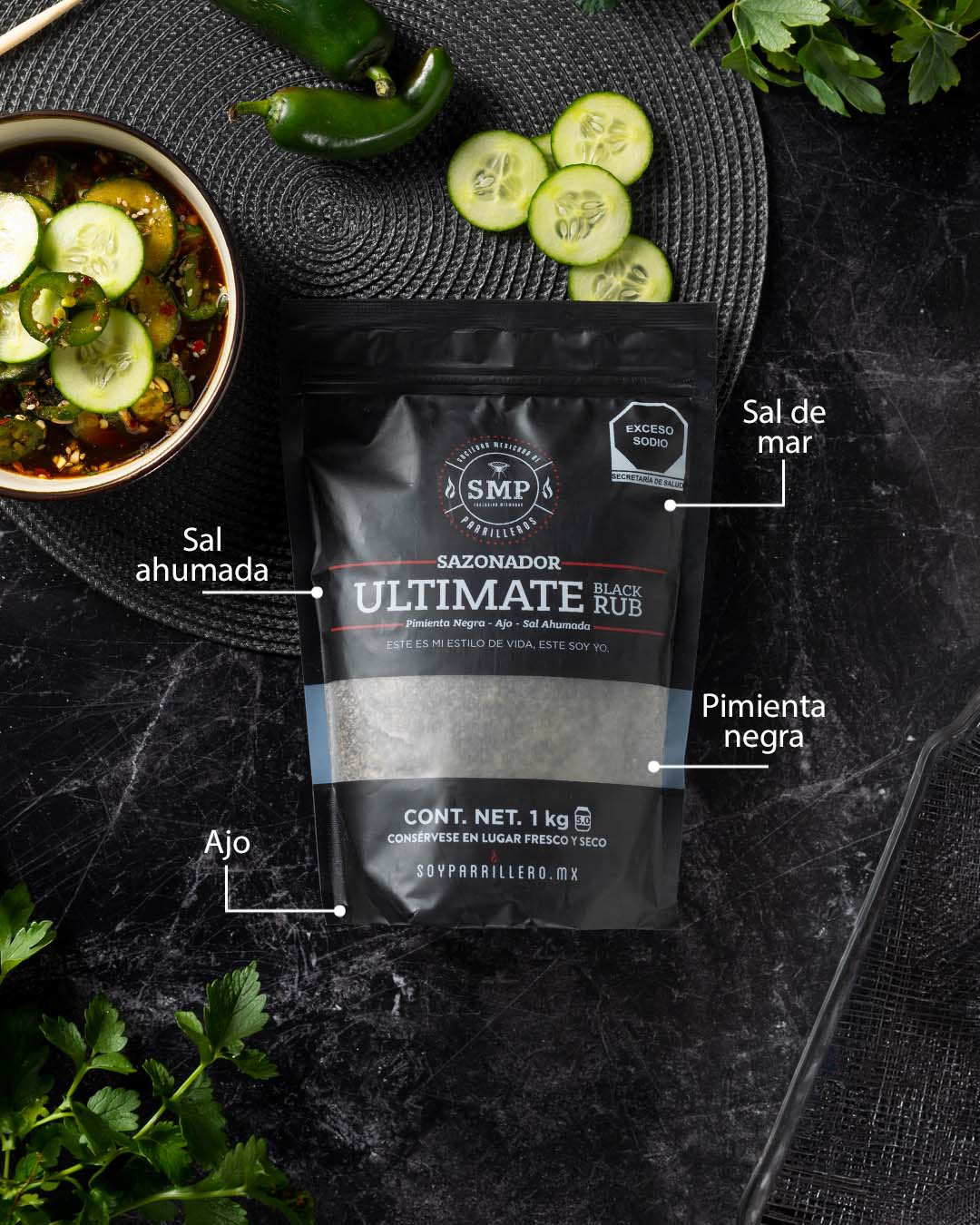 Ultimate Black Rub en Bolsa SMP 1 Kilo