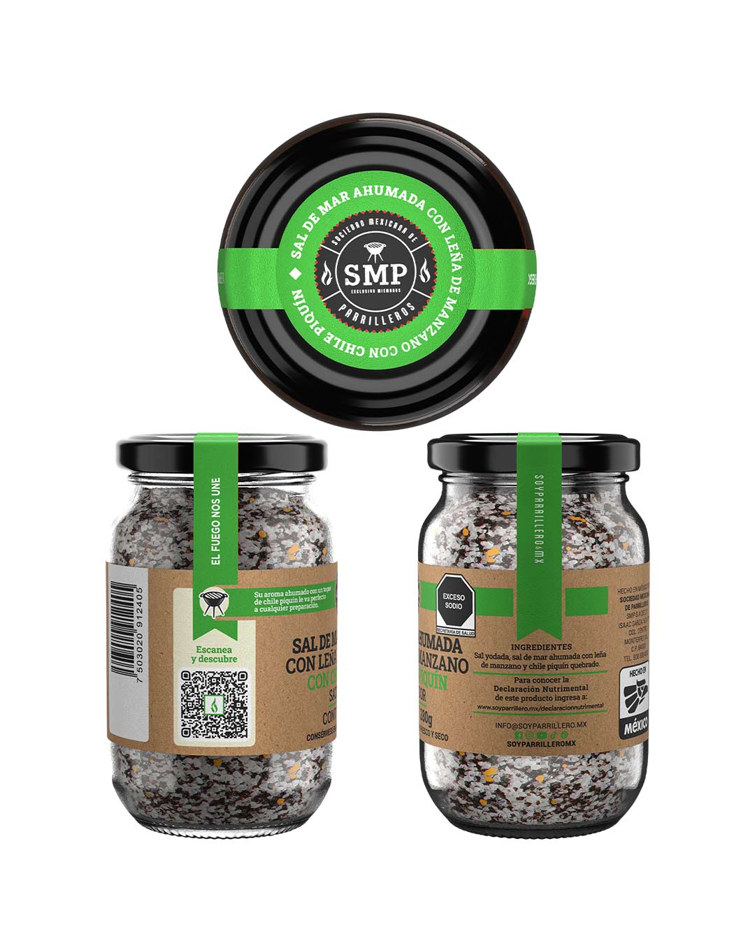 Sal Ahumada en leña de manzano Piquín SMP