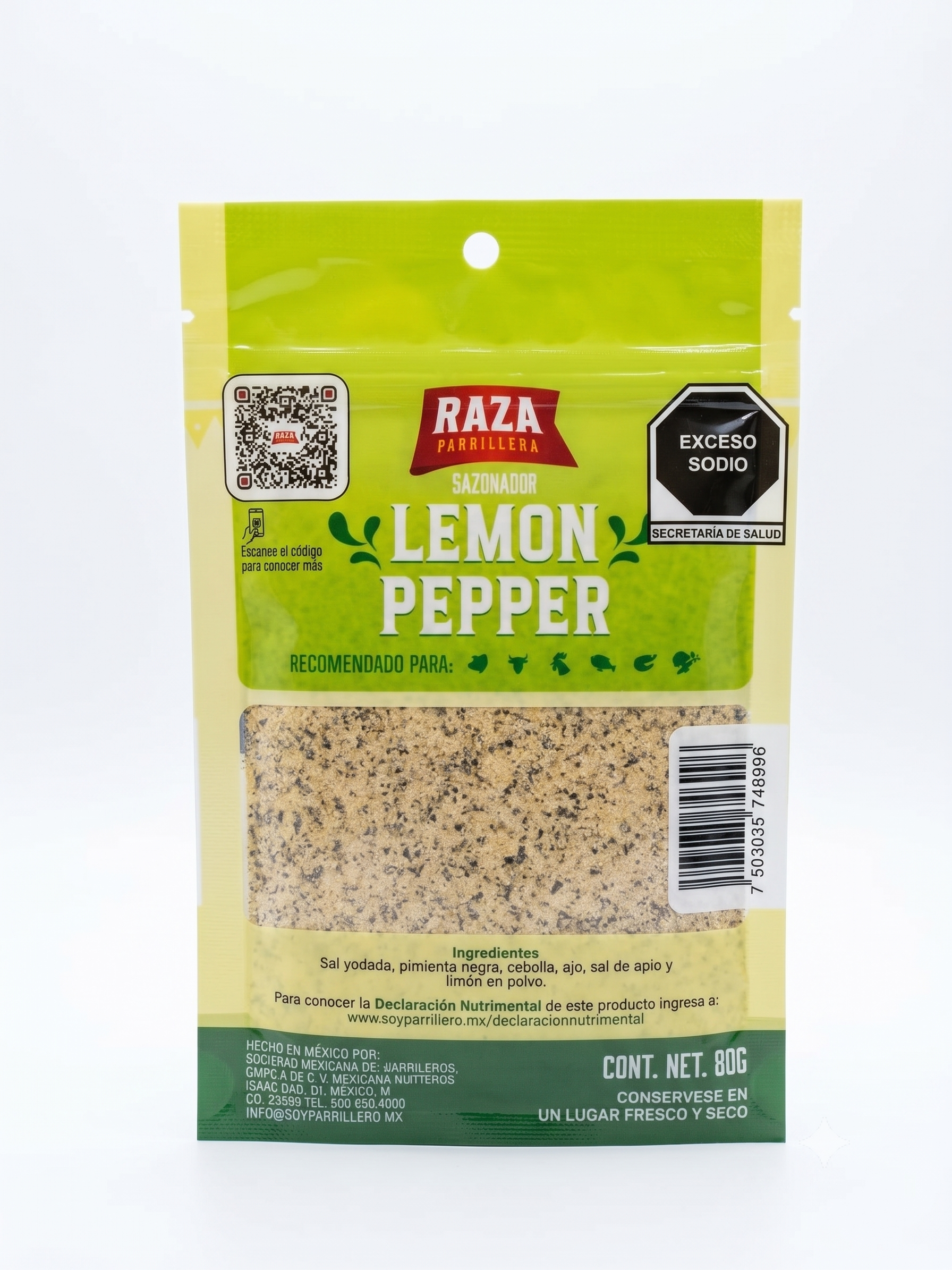 Sazonador Lemon Pepper 80g