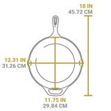 Wildlife Series™ 12 Inch Cast Iron Bear Skillet