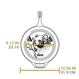 Wildlife Series™ 12 Inch Cast Iron Bear Skillet