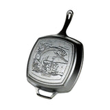 Wildlife Series™ 10.5 Inch Square Cast Iron Fish Grill Pan