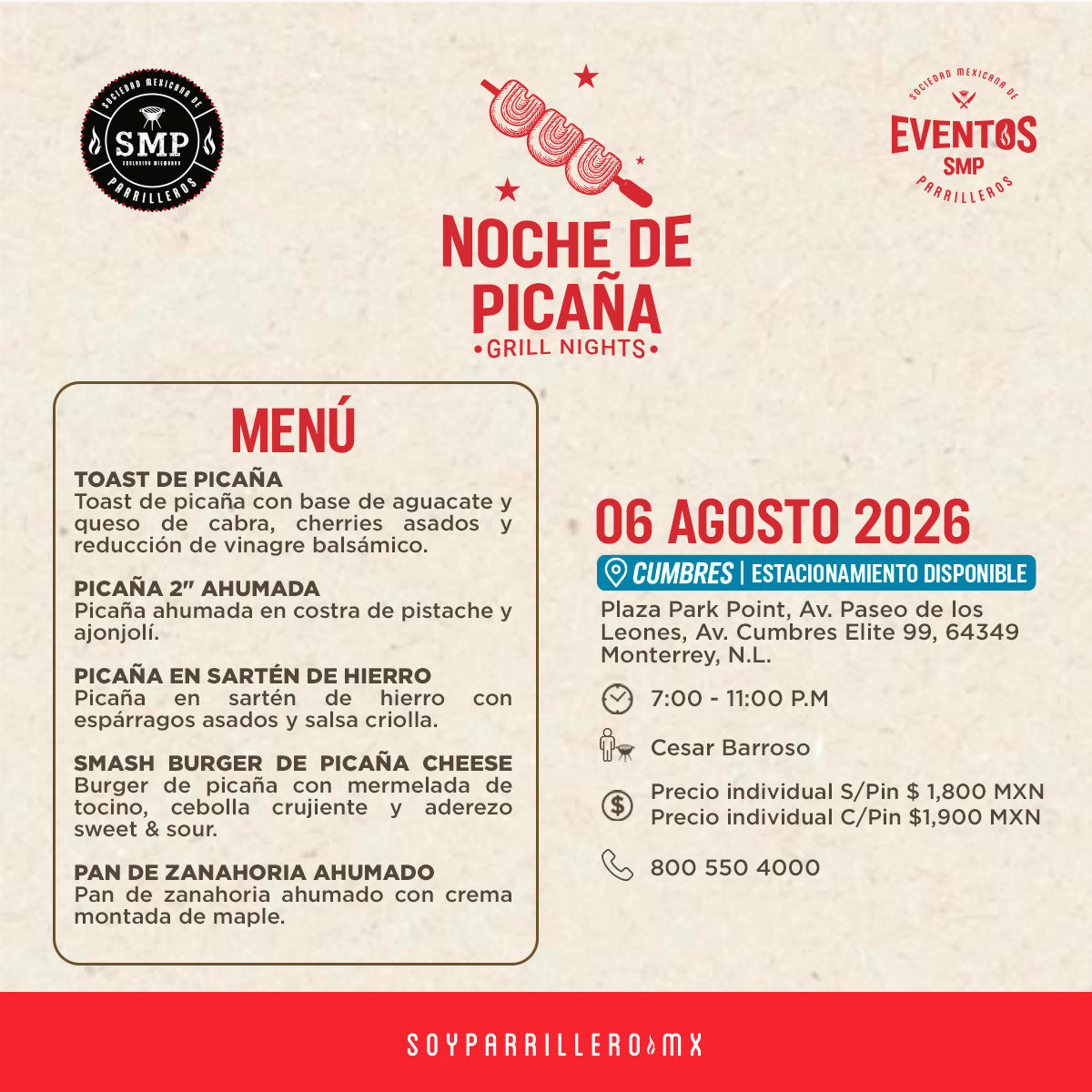 Noche de Picaña | Cumbres | 06 Agosto