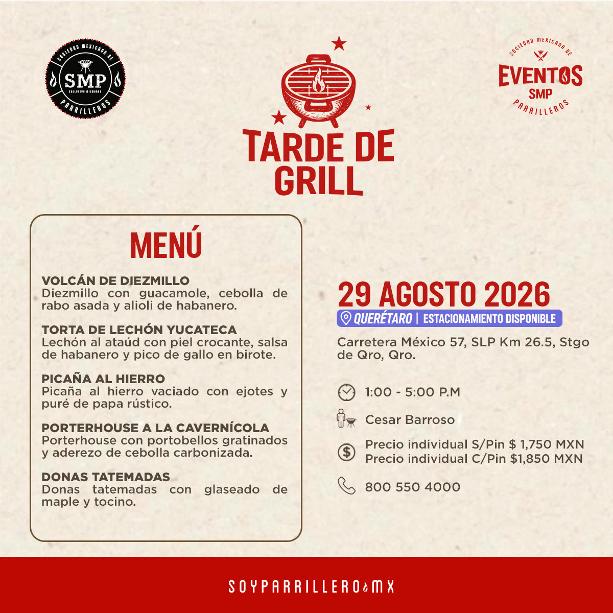 Tarde de Grill | Querétaro | 29 Agosto