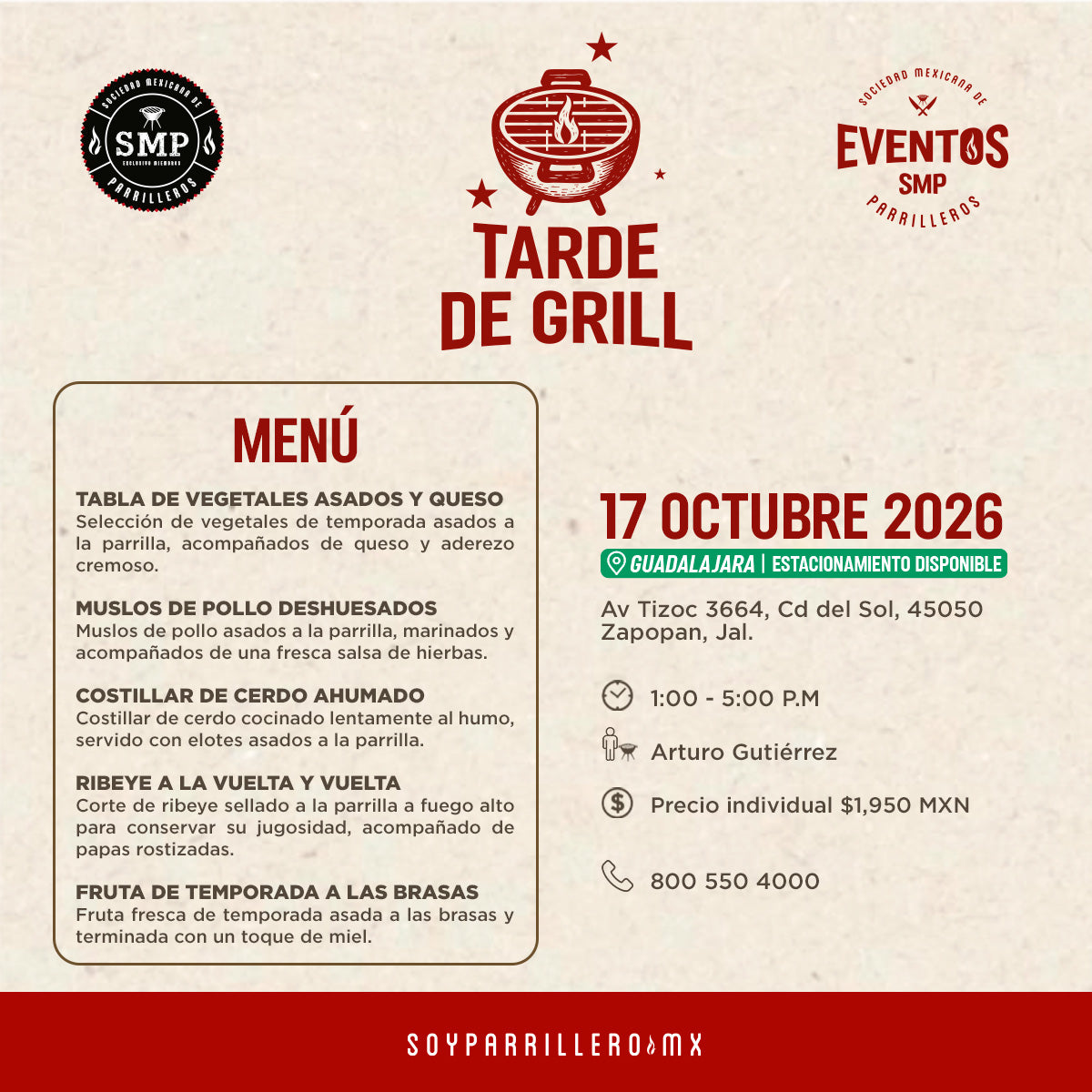 Tarde de Grill | Guadalajara | 17 Octubre