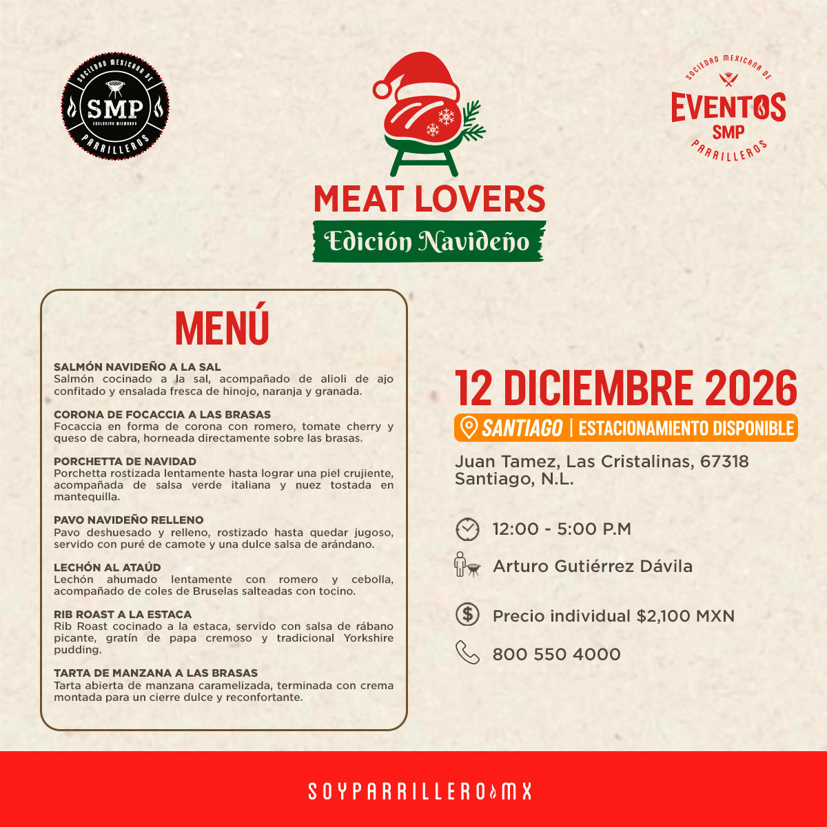 Meat Lovers Ed Navideño | Santiago | 12 Diciembre
