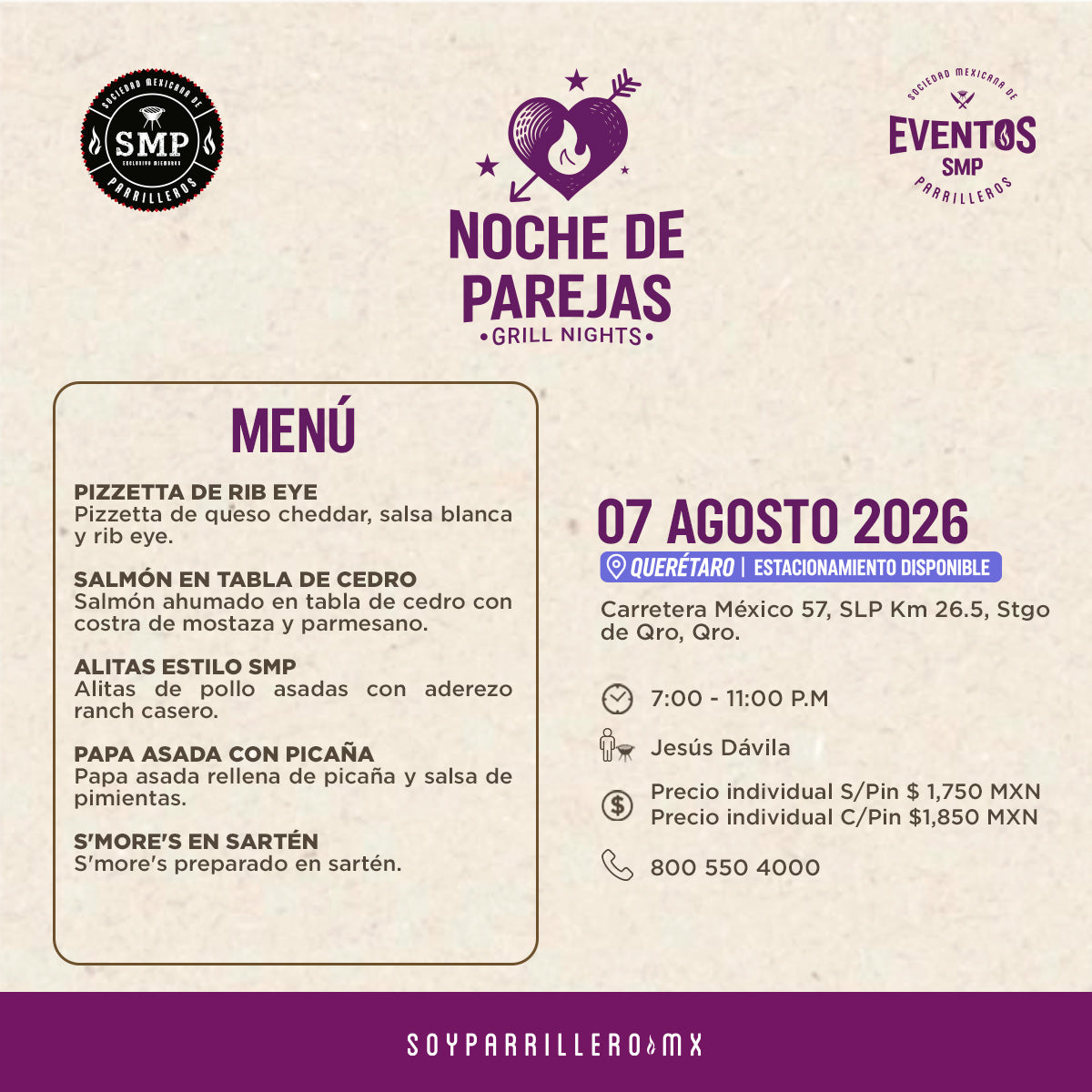 Noche de parejas | Querétaro | 7 Agosto