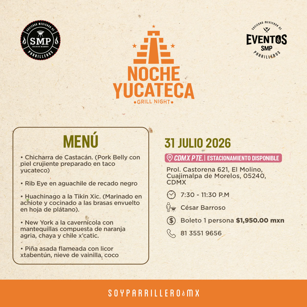 Noche Yucateca | CDMX Poniente | 31 Julio