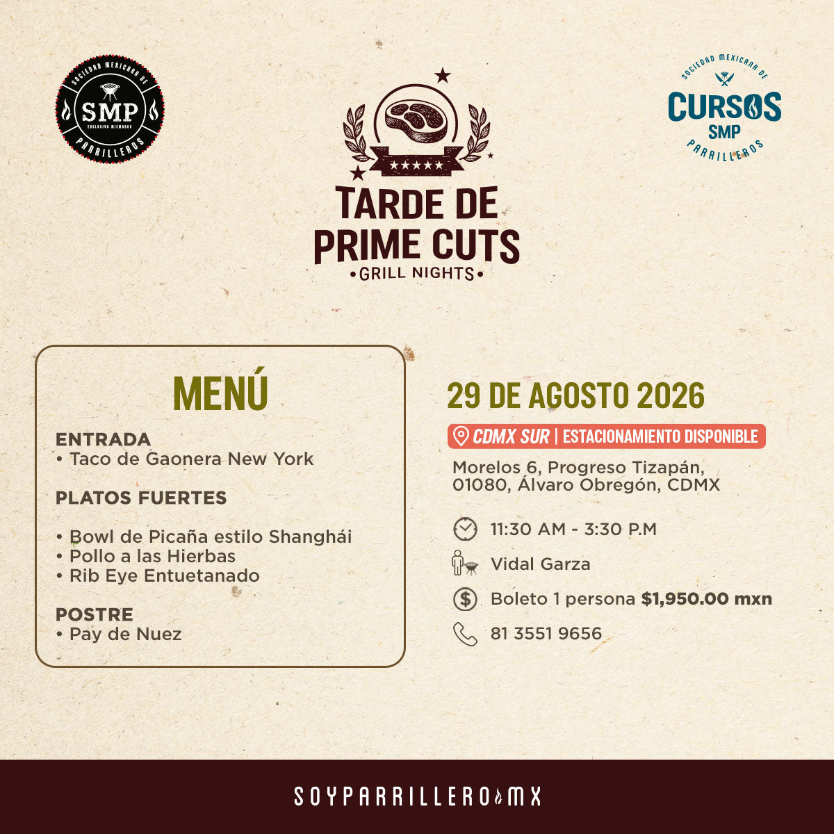 Tarde de Prime cuts | CDMX Sur | 29 Agosto