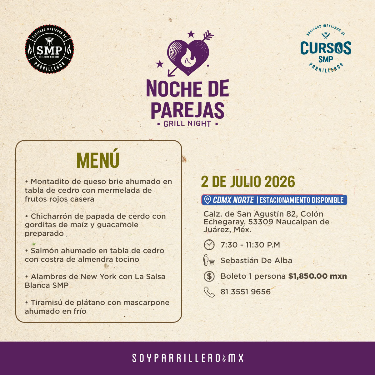 Noche de Parejas | CDMX Norte | 2 julio