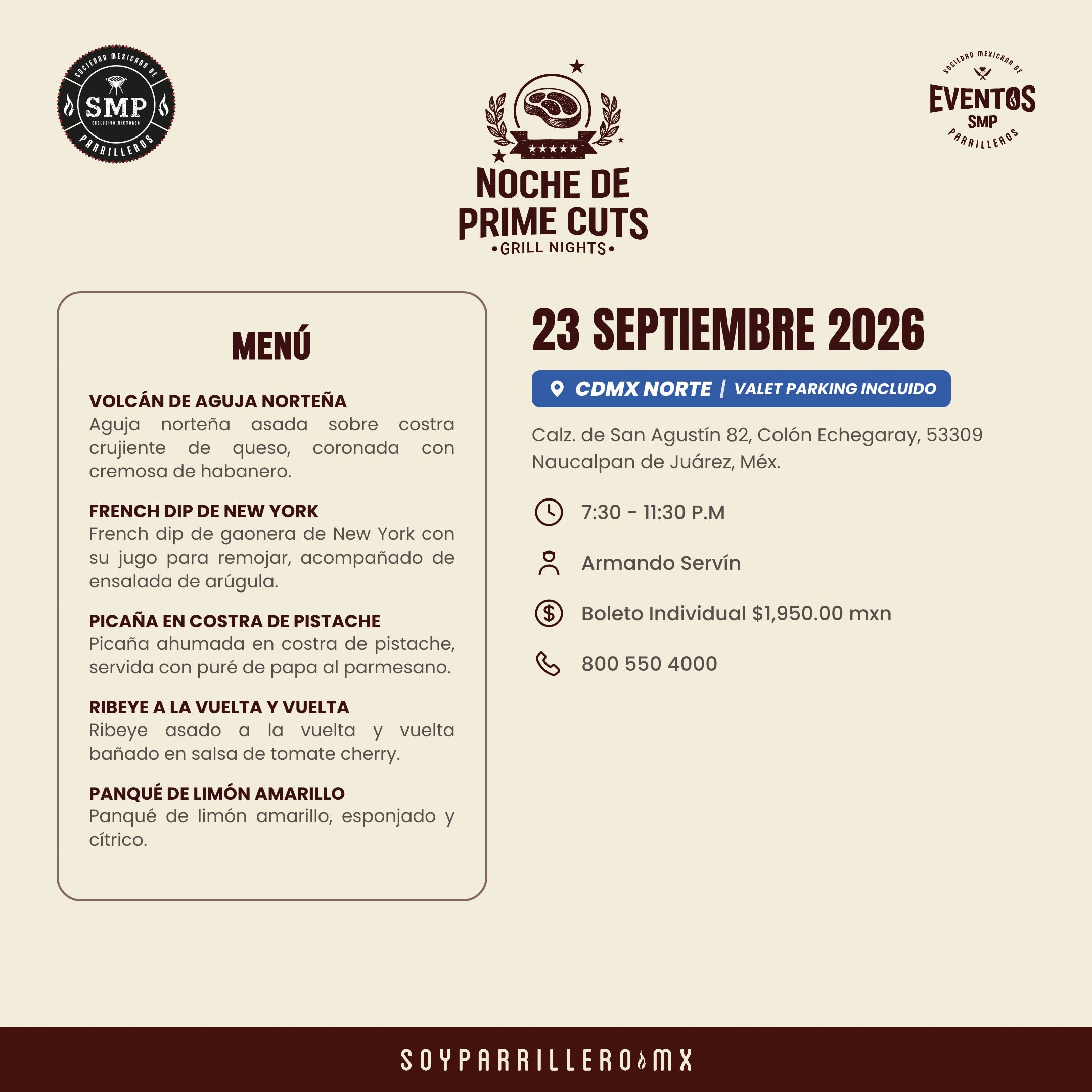 Noche de Prime Cuts | CDMX Norte | 23 Septiembre