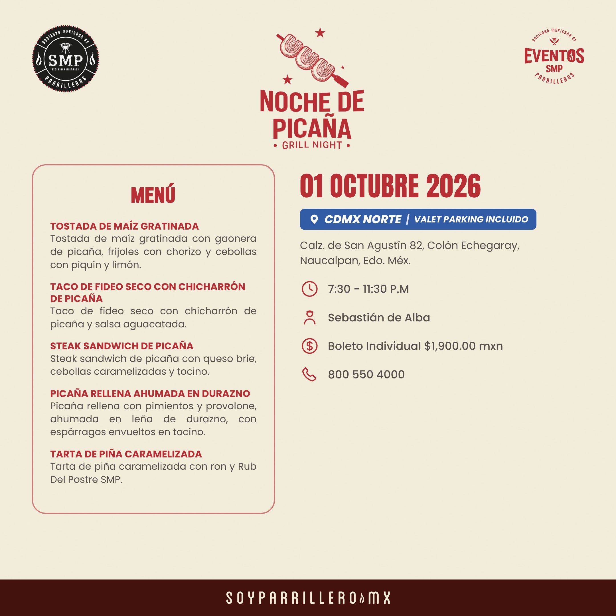Noche de Picaña | CDMX Norte | 1 Octubre