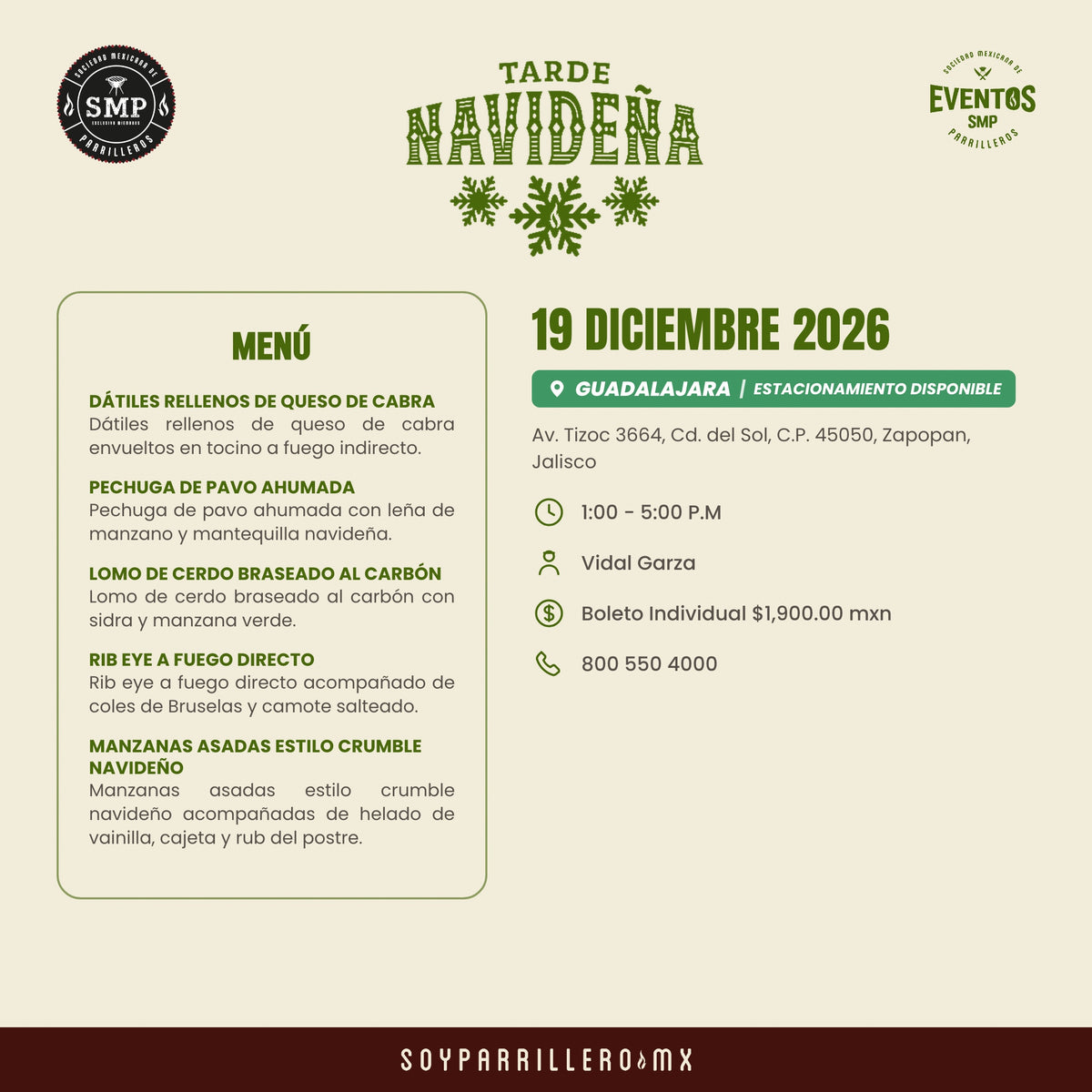 Tarde Navideña | Guadalajara | 19 Diciembre