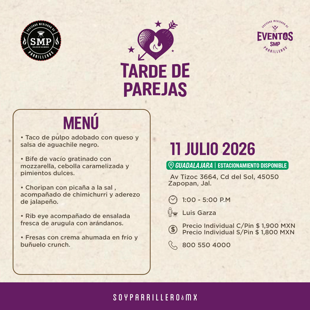 Tarde de Parejas | Guadalajara | 11 julio