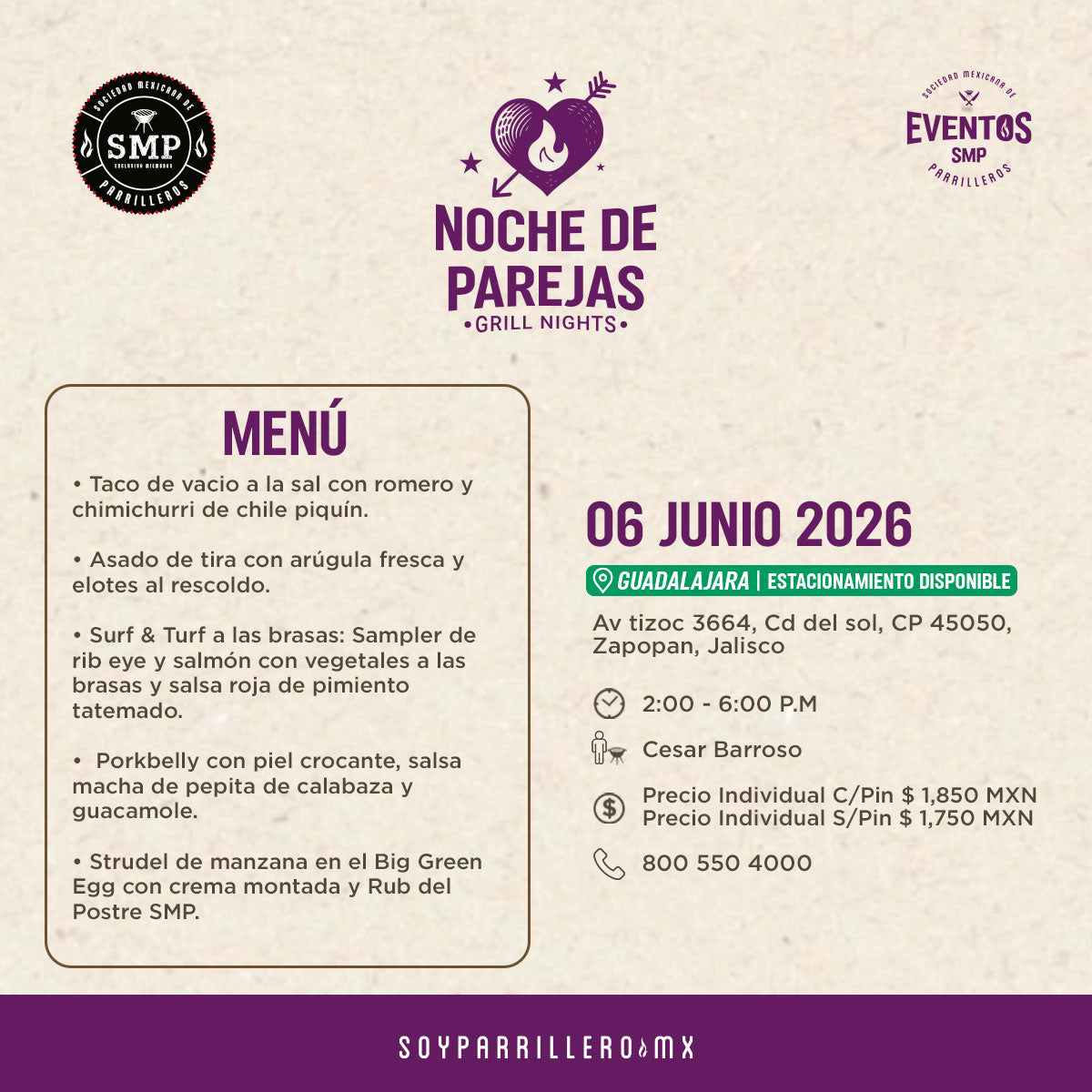 Noche de Parejas | Guadalajara | 6 junio