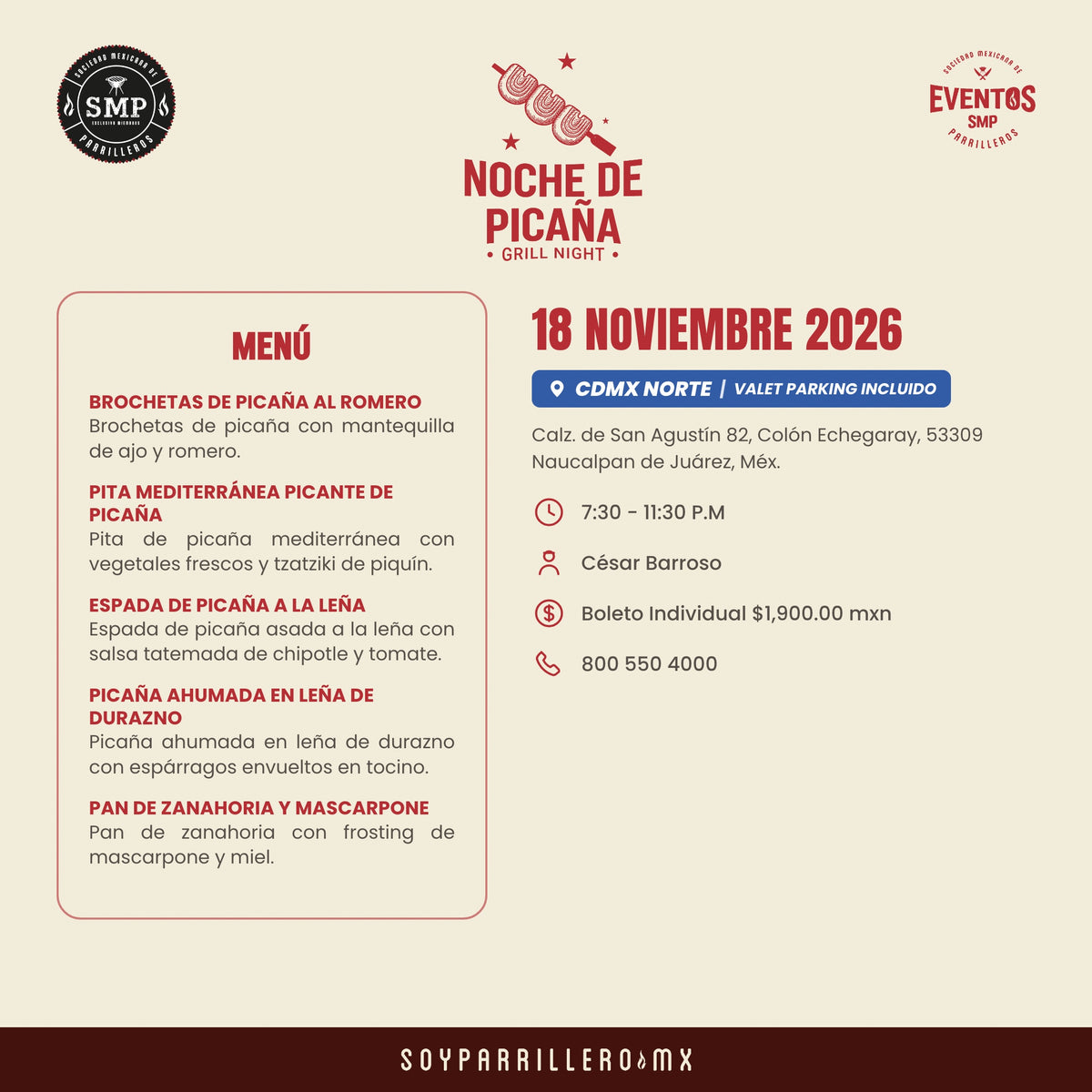 Noche de Picaña | CDMX Norte | 18 Noviembre