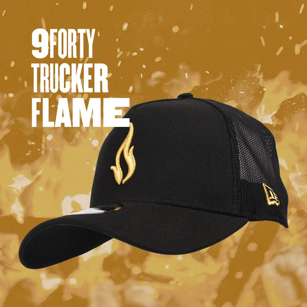 SMP Trucker Flame 9forty Flama Abierta Dorado Negra