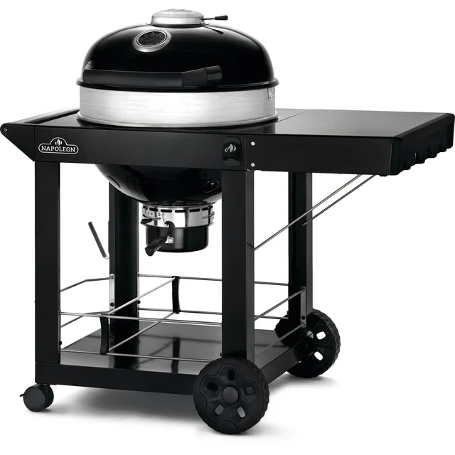 PRO22 Charcoal Kettle Grill, Black with Cart