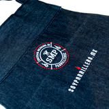 Mandil de Mezclilla delgado con tirantes cruzados SMP