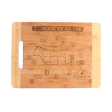 Tabla de bambú Conoce tu carne - Sociedad Mexicana de Parilleros SMP - regalo parrillero