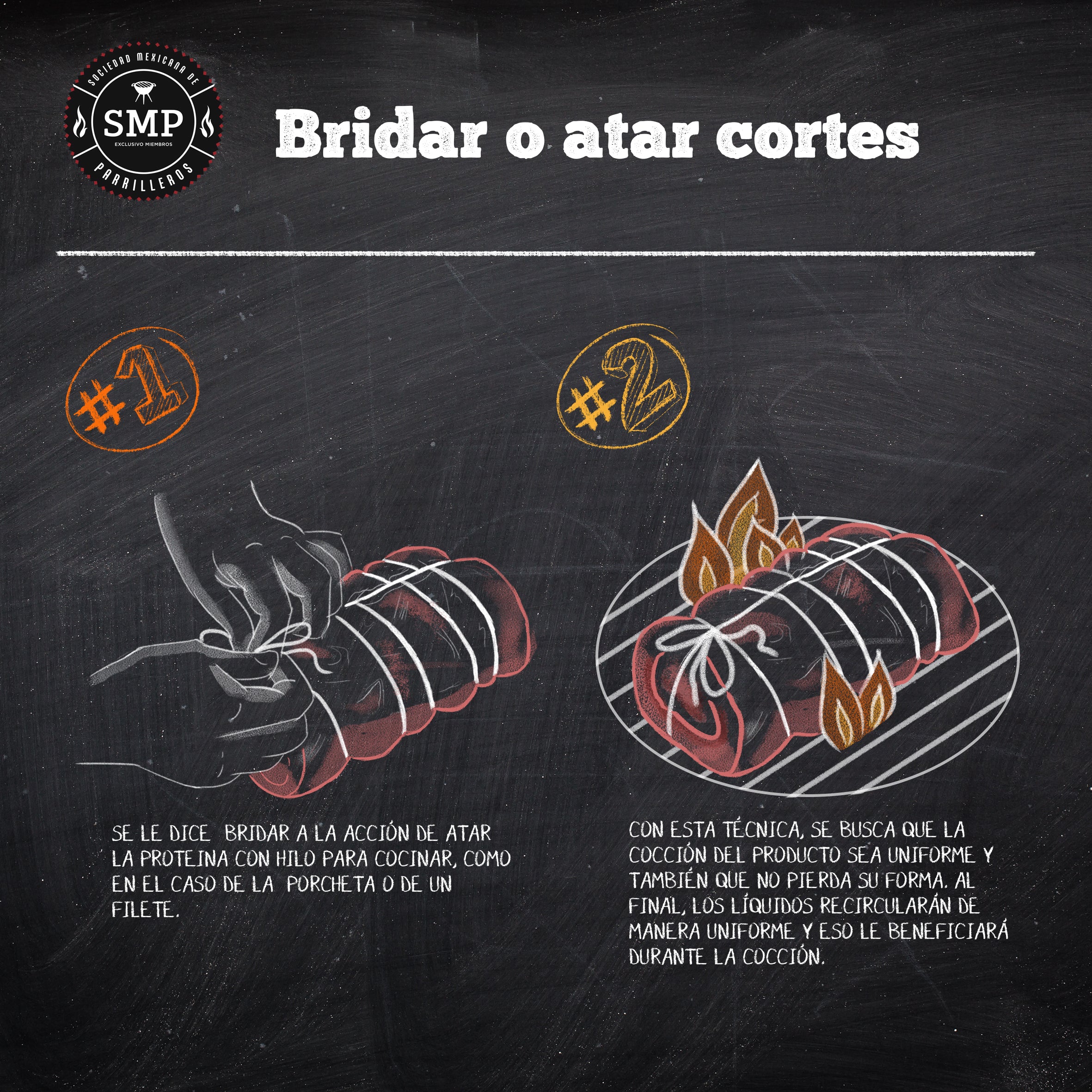 Bridar o atar cortes