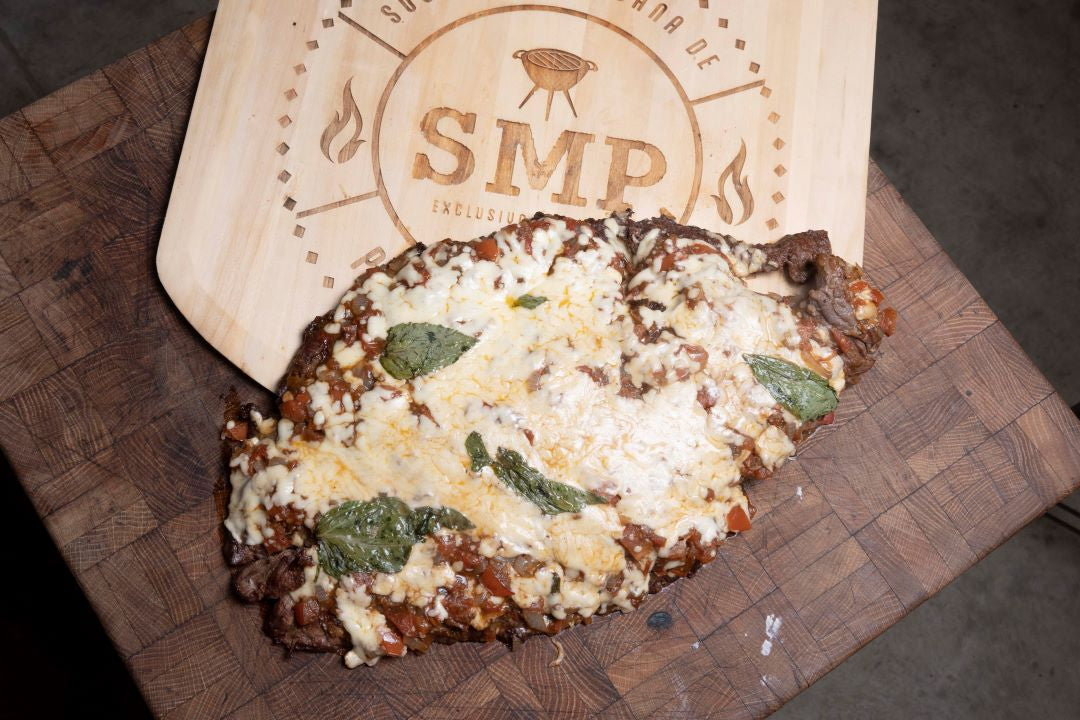 Pizza de bife de vacío
