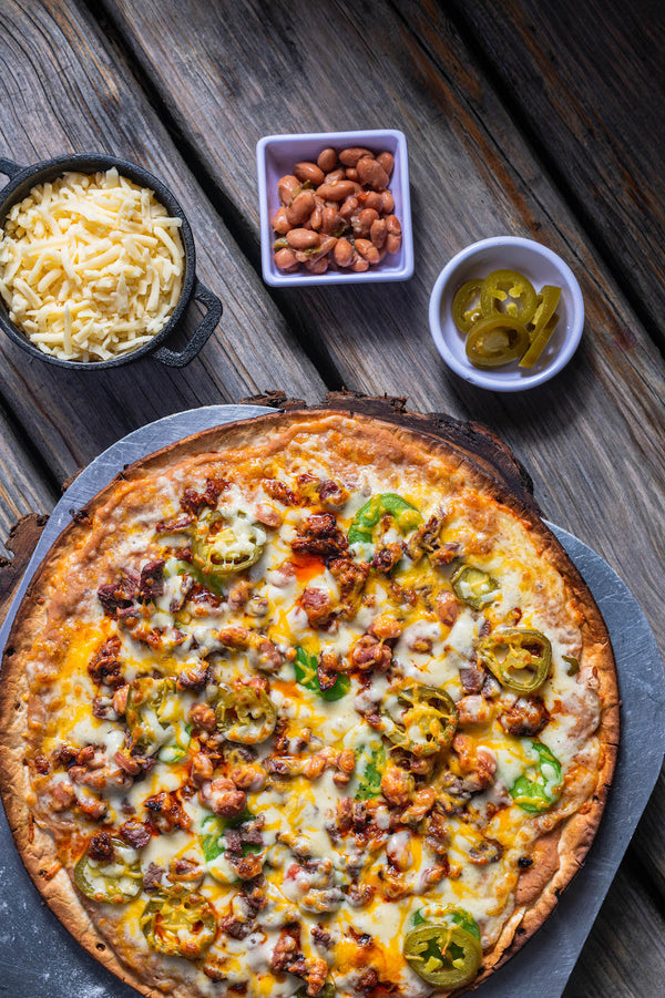 Pizza mexicana de sirloin, tocino y chorizo