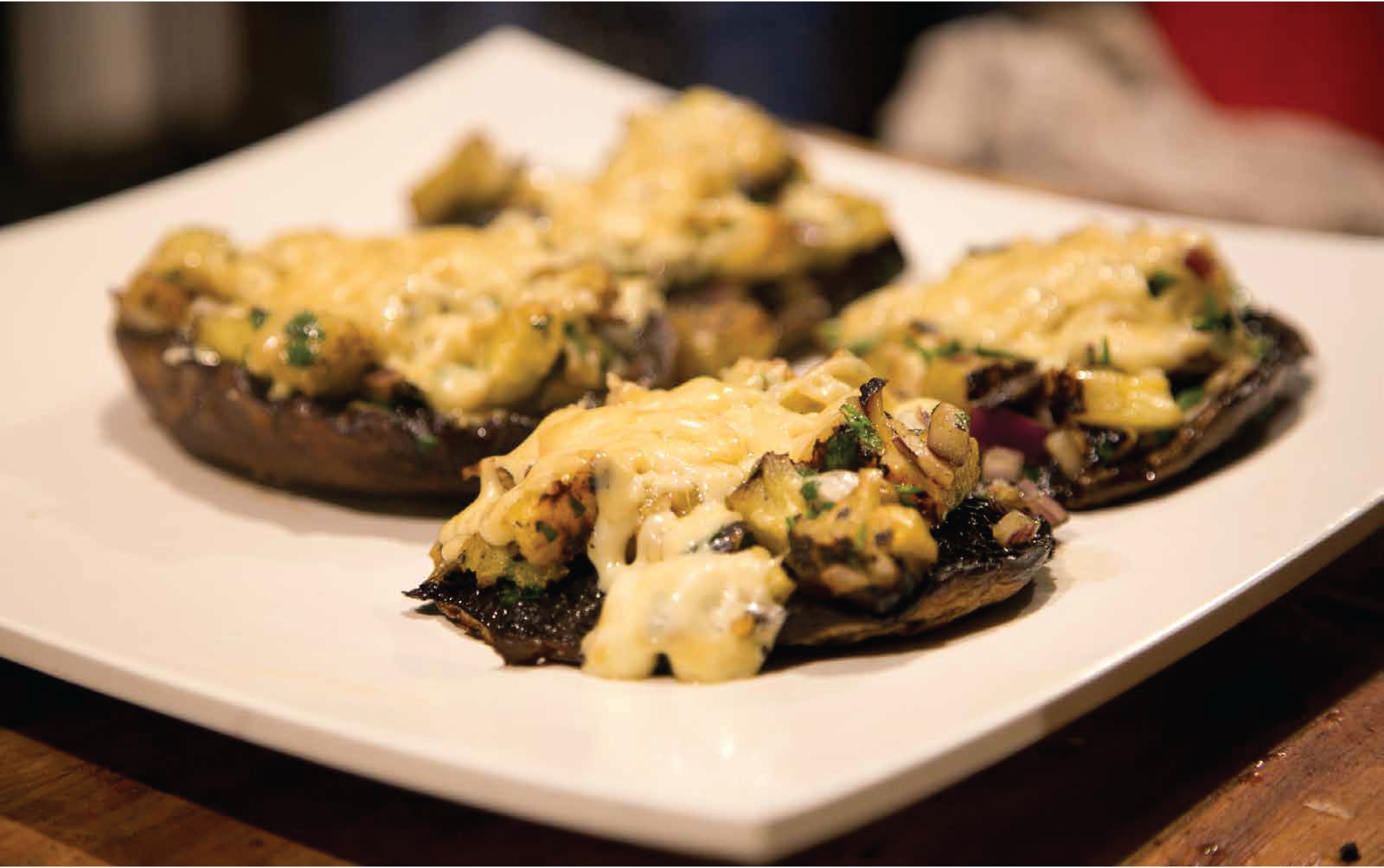 PORTOBELLOS CON QUESO Y SALSA DE PIÑA ASADA|SMP