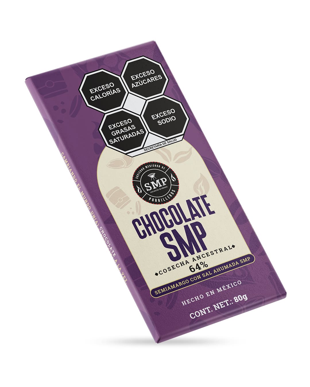 Chocolate Semiamargo con Sal Ahumada SMP 64% Cacao