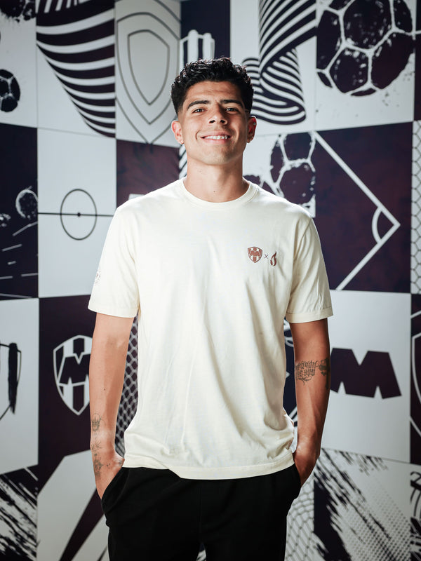 Playera Rayados Parrilleros x SMP ivory