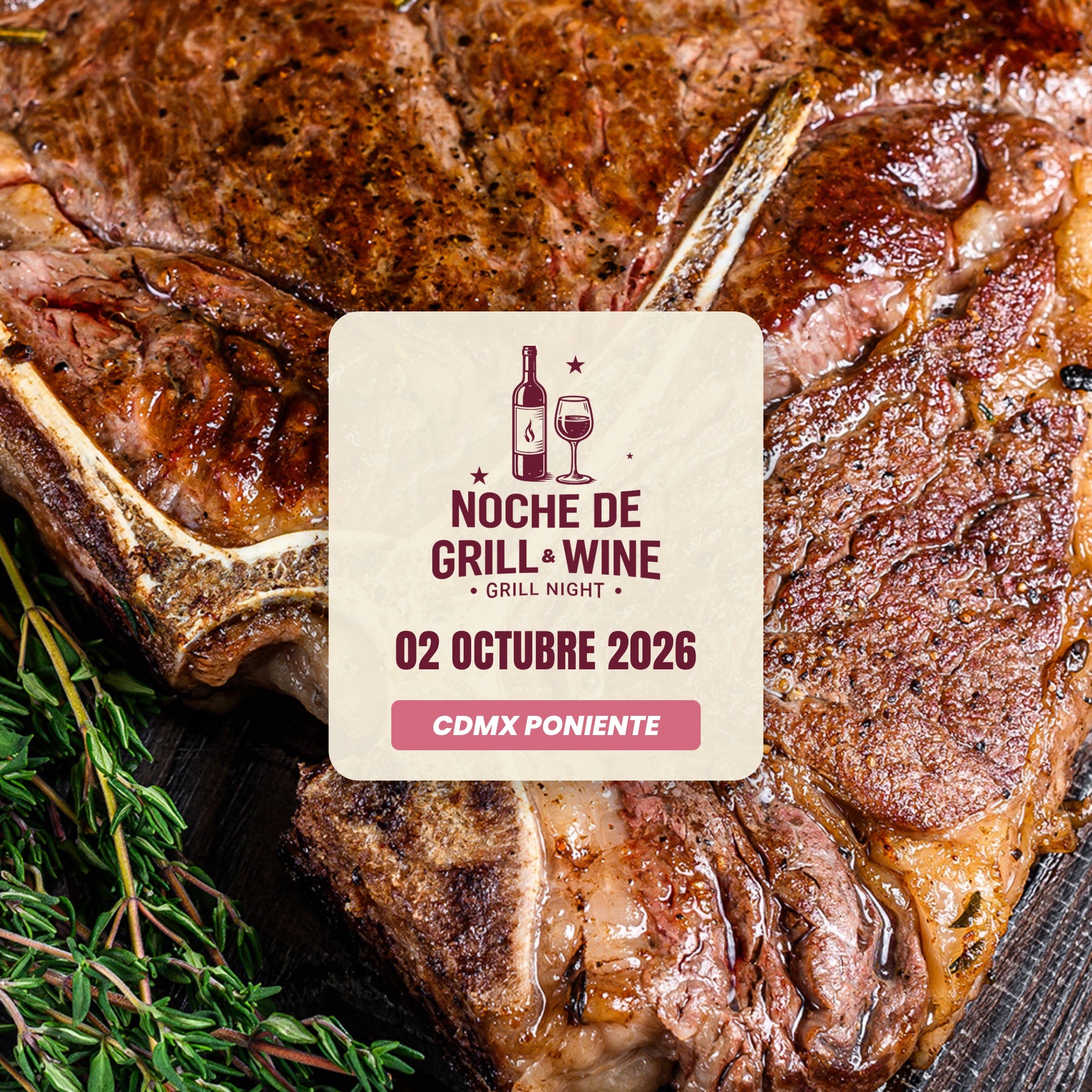 Noche de Grill & Wine | CDMX Poniente | 2 Octubre