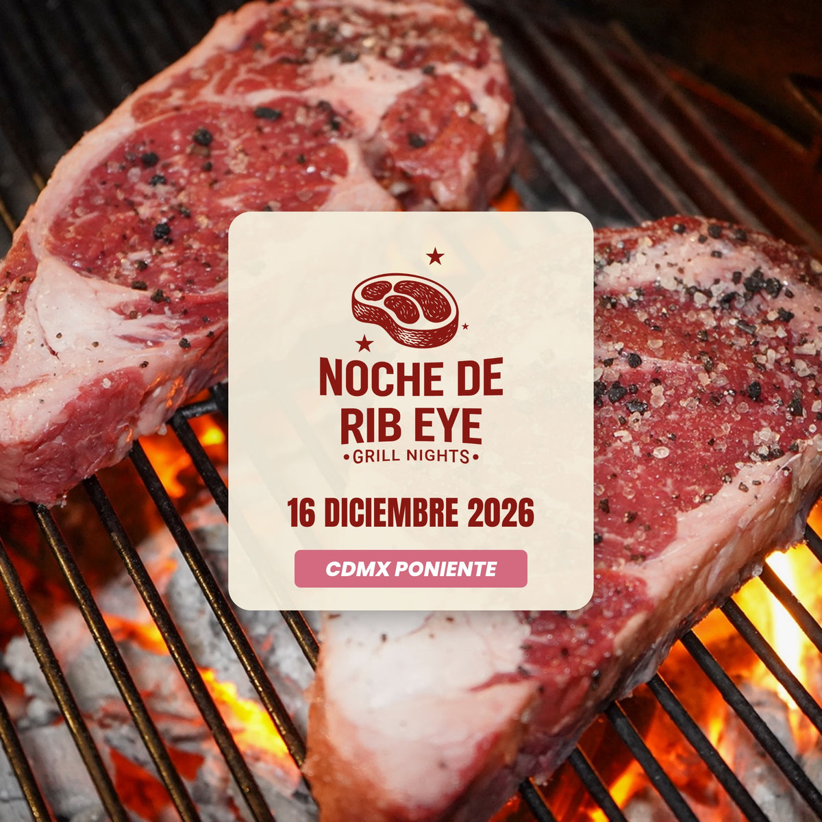 Noche de Rib Eye | CDMX Poniente | 16 Diciembre