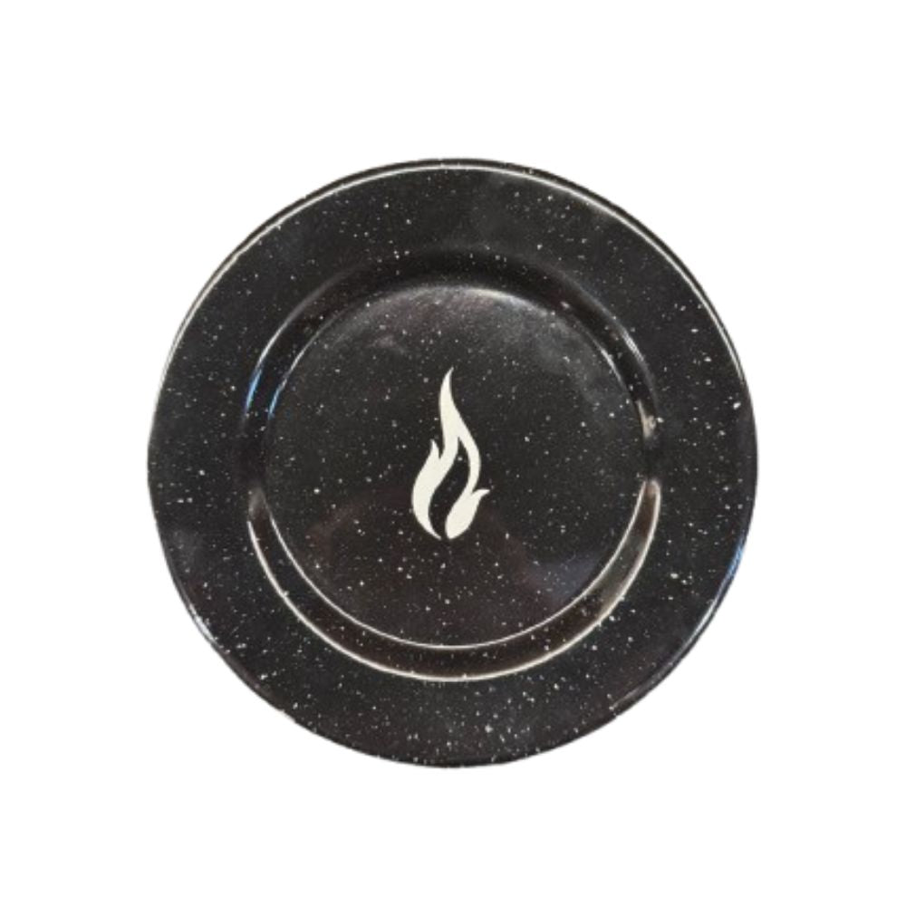 Plato Postre de Peltre Cinsa con Ala 16 cm. Negro Brillante