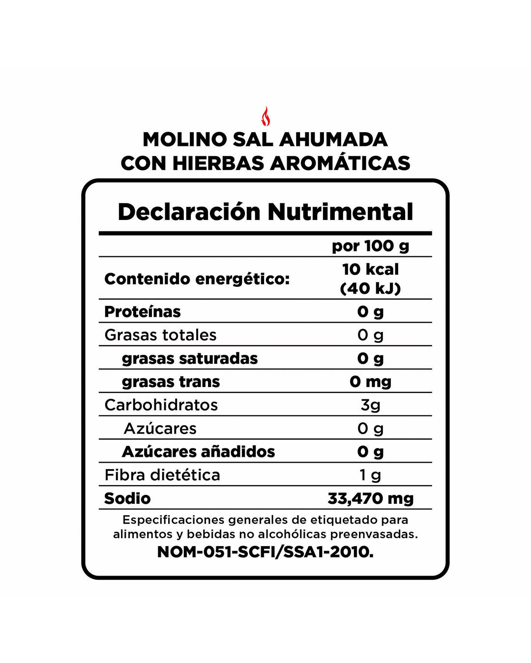 Sazonador en molino Sal Ahumada con Hierbas Aromáticas