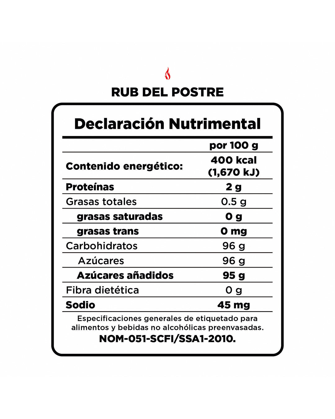 Rub del Postre en Bolsa SMP 1 Kilo