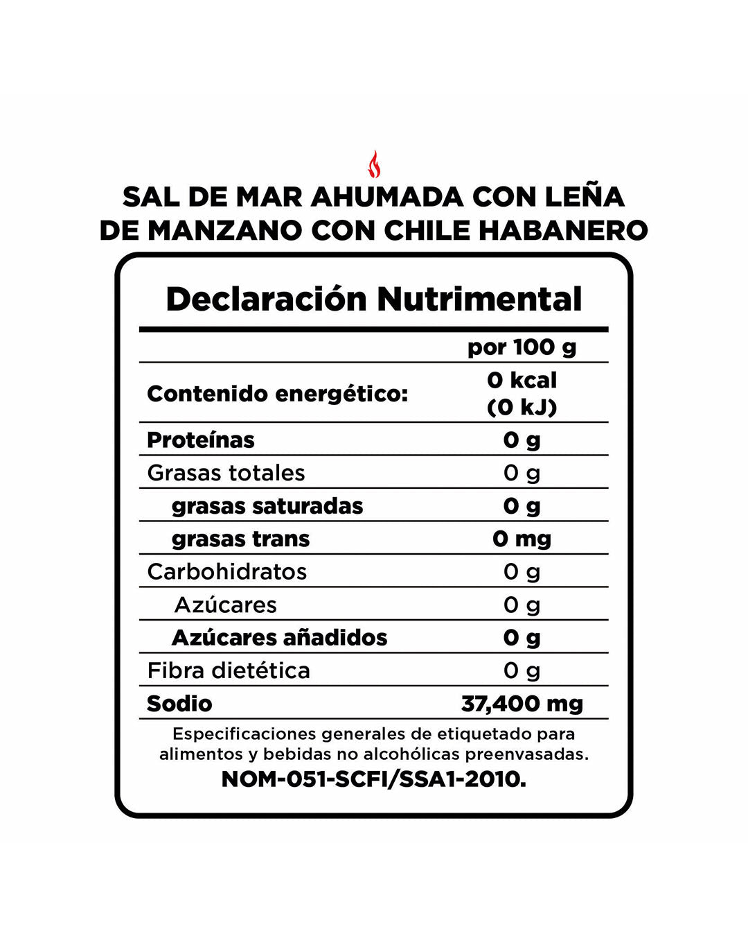Sal Ahumada en leña de manzano Habanero SMP
