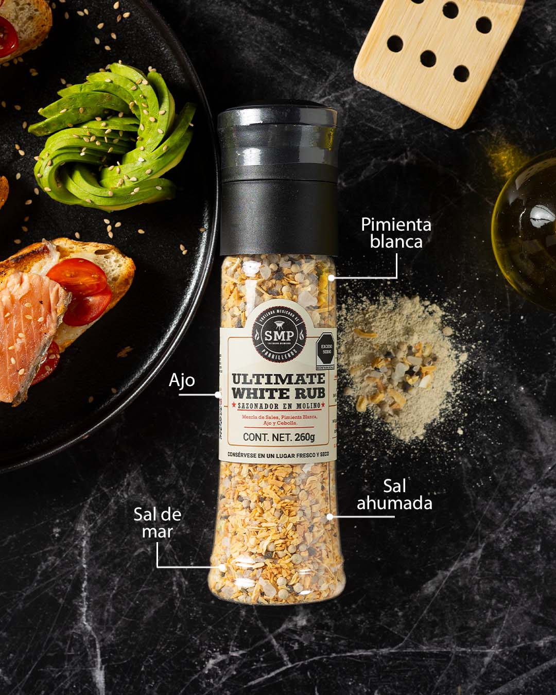 Ultimate White Rub Sazonador en Molino