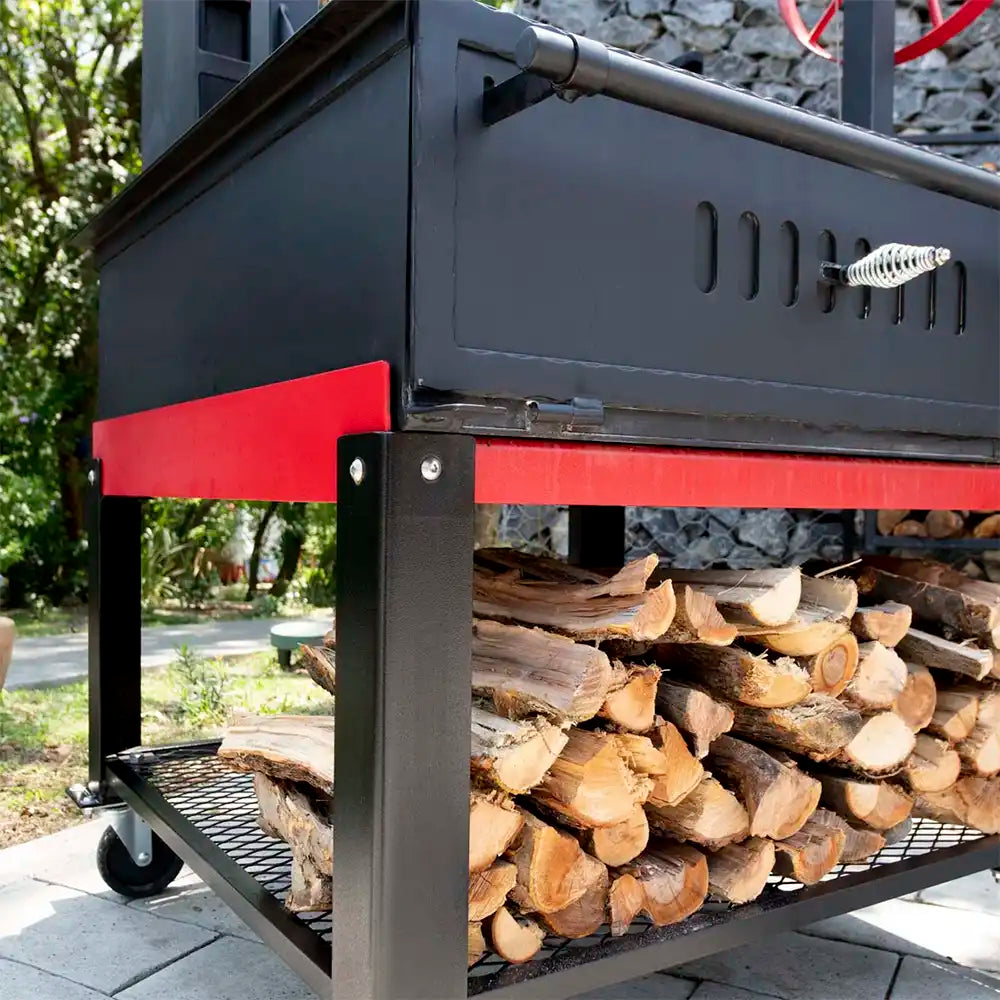 Asador de cielo abierto con mecanismo Santa María y brasero Sunterra