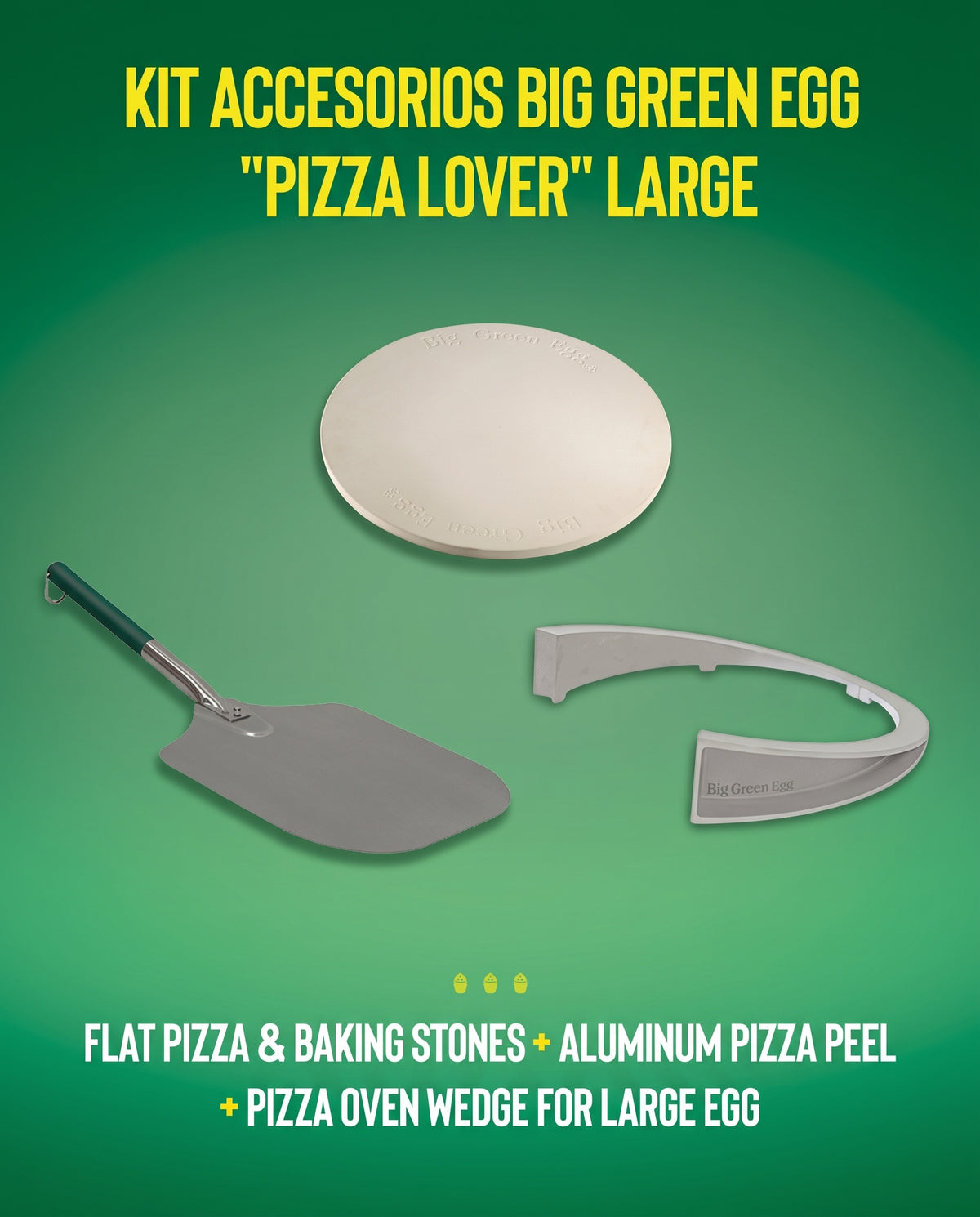 Kit Accesorios Big Green Egg "Pizza Lover" Large
