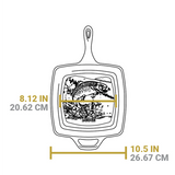 Wildlife Series™ 10.5 Inch Square Cast Iron Fish Grill Pan