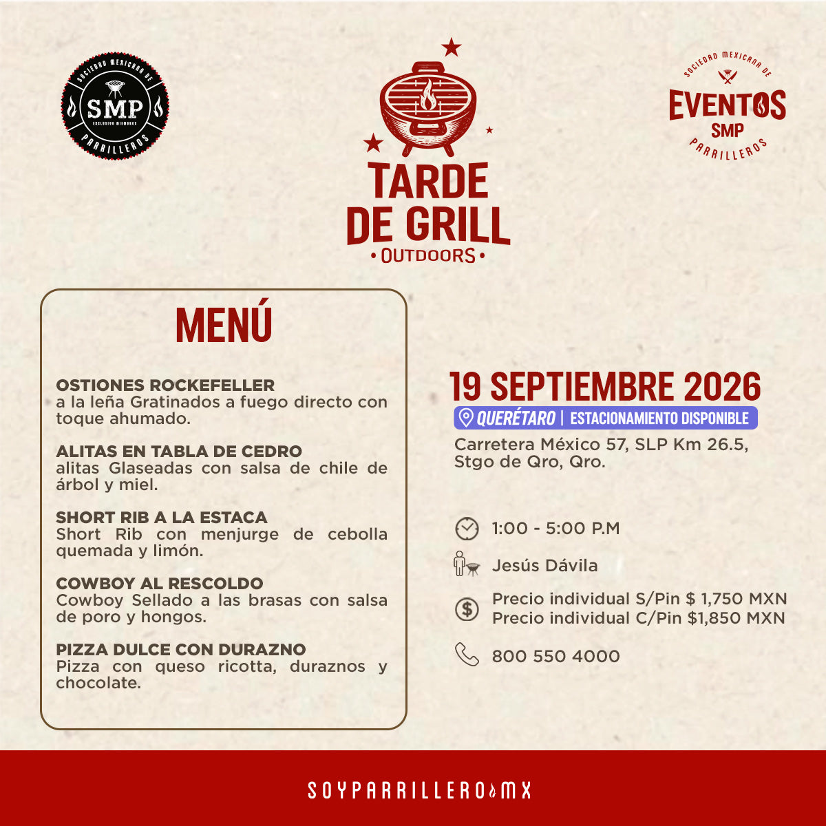 Tarde de Grill Outdoors | Querétaro | 19 Septiembre
